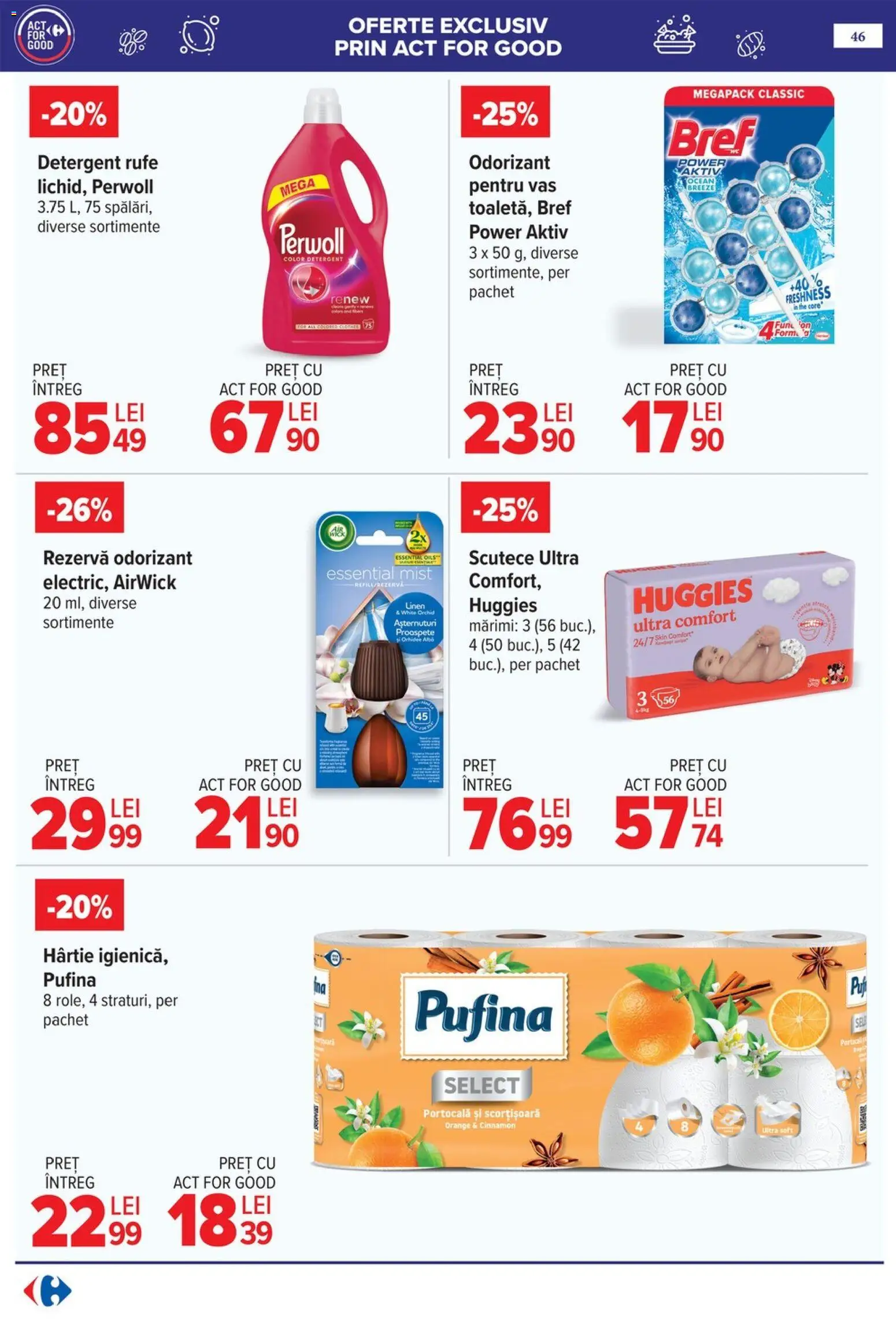 Noul catalog Carrefour – valabil de la 29.04.2026 | Pagină: 47 | Produse: Detergent, Scutece
