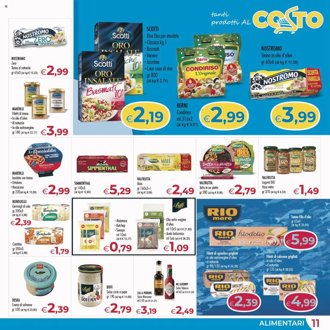 Volantino MerSi Supermercati del 16.08.2025 | Pagina: 11 | Prodotti: Olio, Mais, Sugo, Sgombro