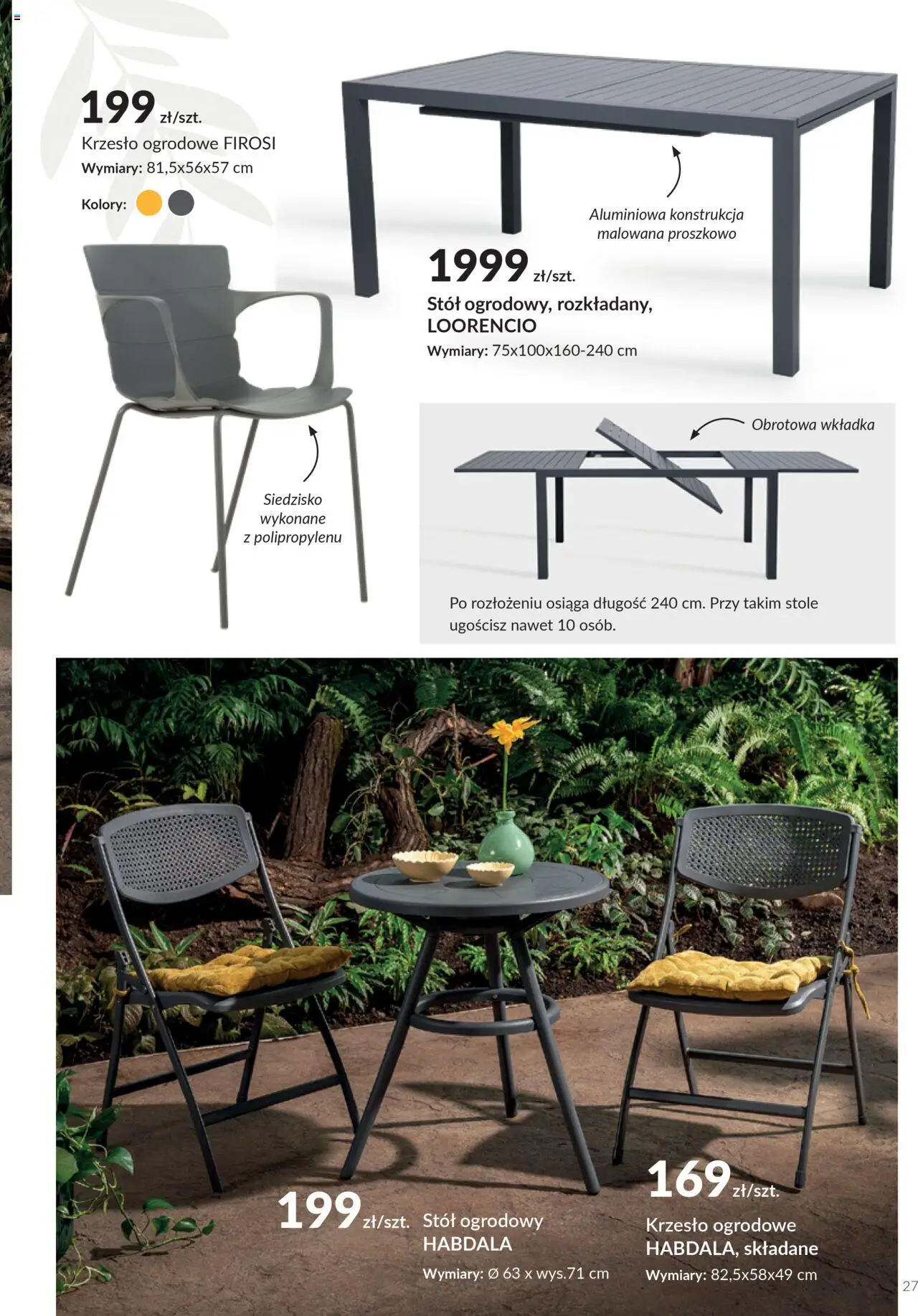 Salony Agata Gazetka - Ogród od 26.05.2025 | Strona: 27 | Produkty: Stół, Krzesło, Krzesło ogrodowe, Stół ogrodowy
