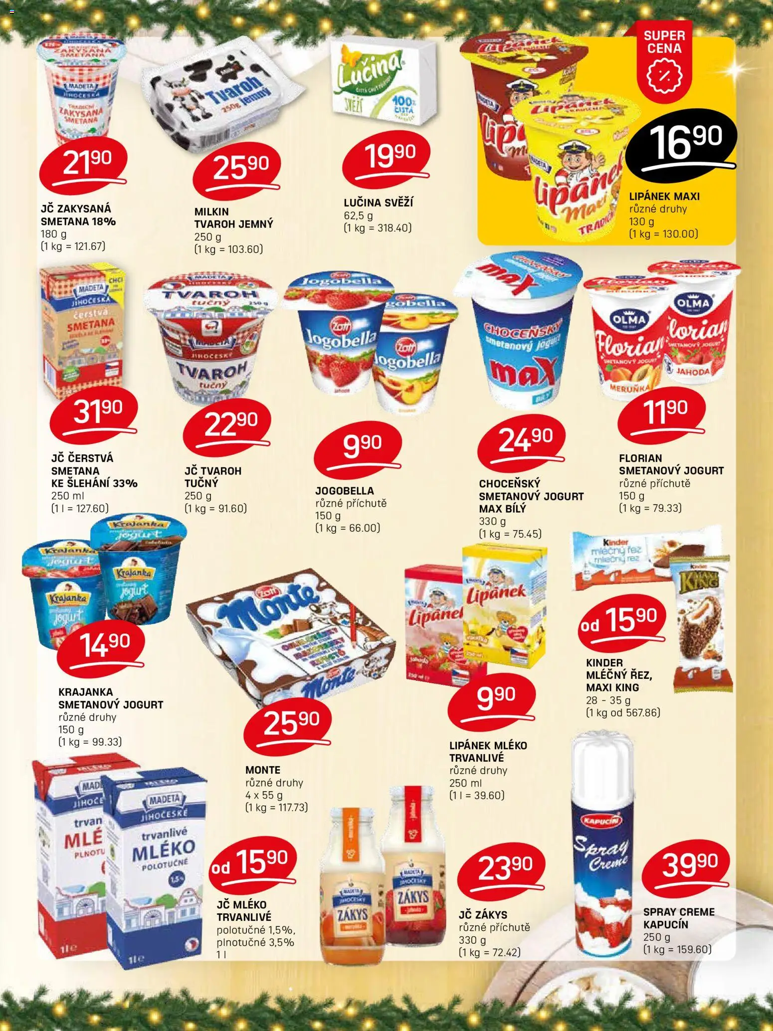 Flop leták od 22.12.2025 | Strana: 5 | Produkty: Lipánek, Jogurt, Tvaroh, Kinder
