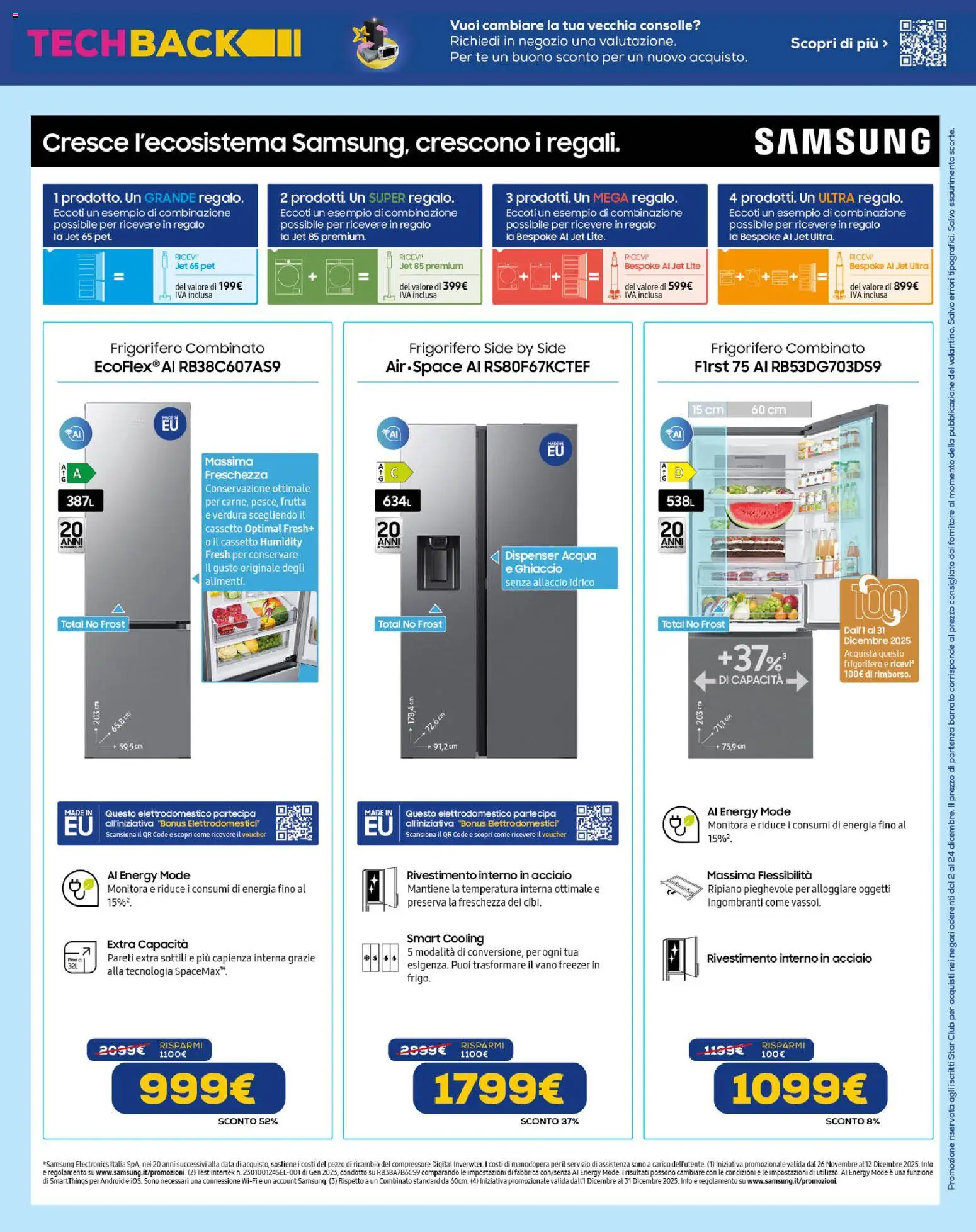 Volantino Euronics del 02.12.2025 | Pagina: 15 | Prodotti: Compressore, Frutta, Freezer, Data