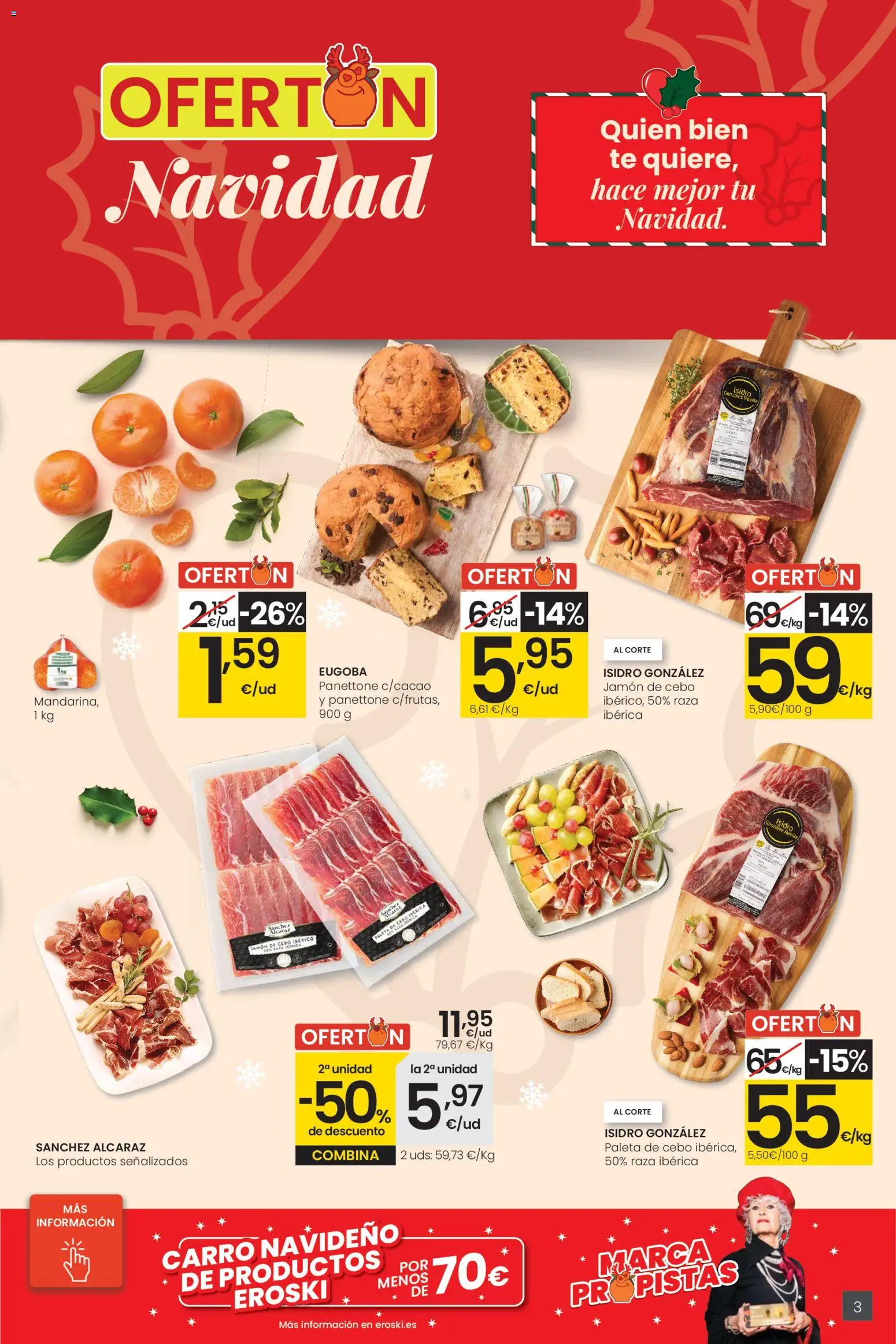 Eroski - Navidad │ válido desde el 18.12.2025 | Página: 3 | Productos: Jamón, Té
