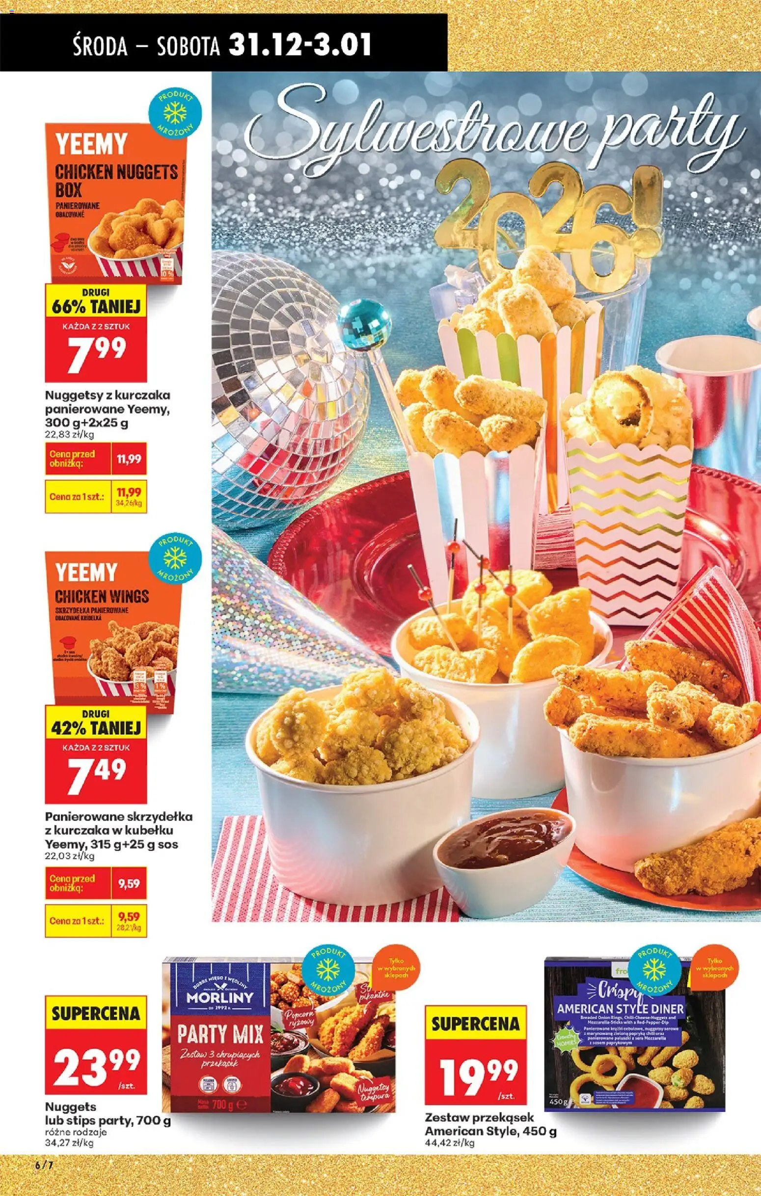 Biedronka gazetka - Oferta w tym tygodniu od 31.12.2025 | Strona: 10 | Produkty: Skrzydełka z kurczaka, Paluszki, Popcorn, Nuggets