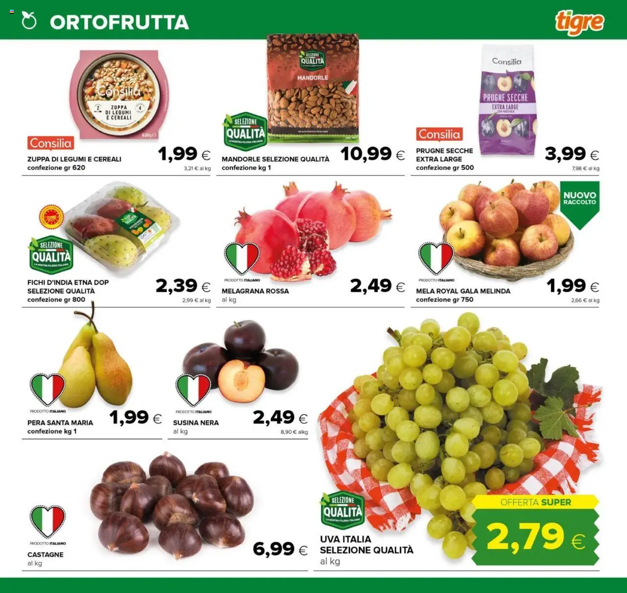 Volantino Tigre del 25.09.2025 | Pagina: 3 | Prodotti: Legumi, Cereali, Mandorle, Pera
