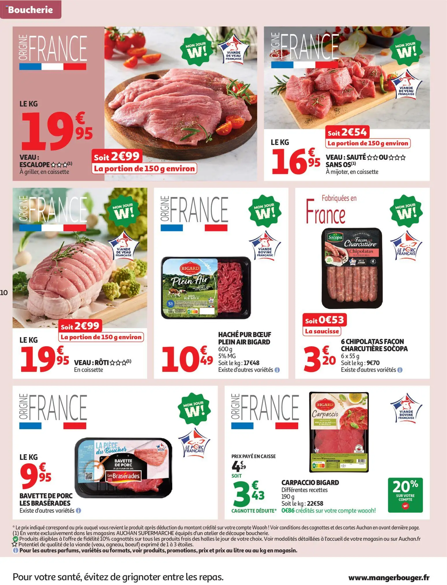 {H1} | Page: 10 | Produits: Jambon, Saucisse, Viande, Bavette