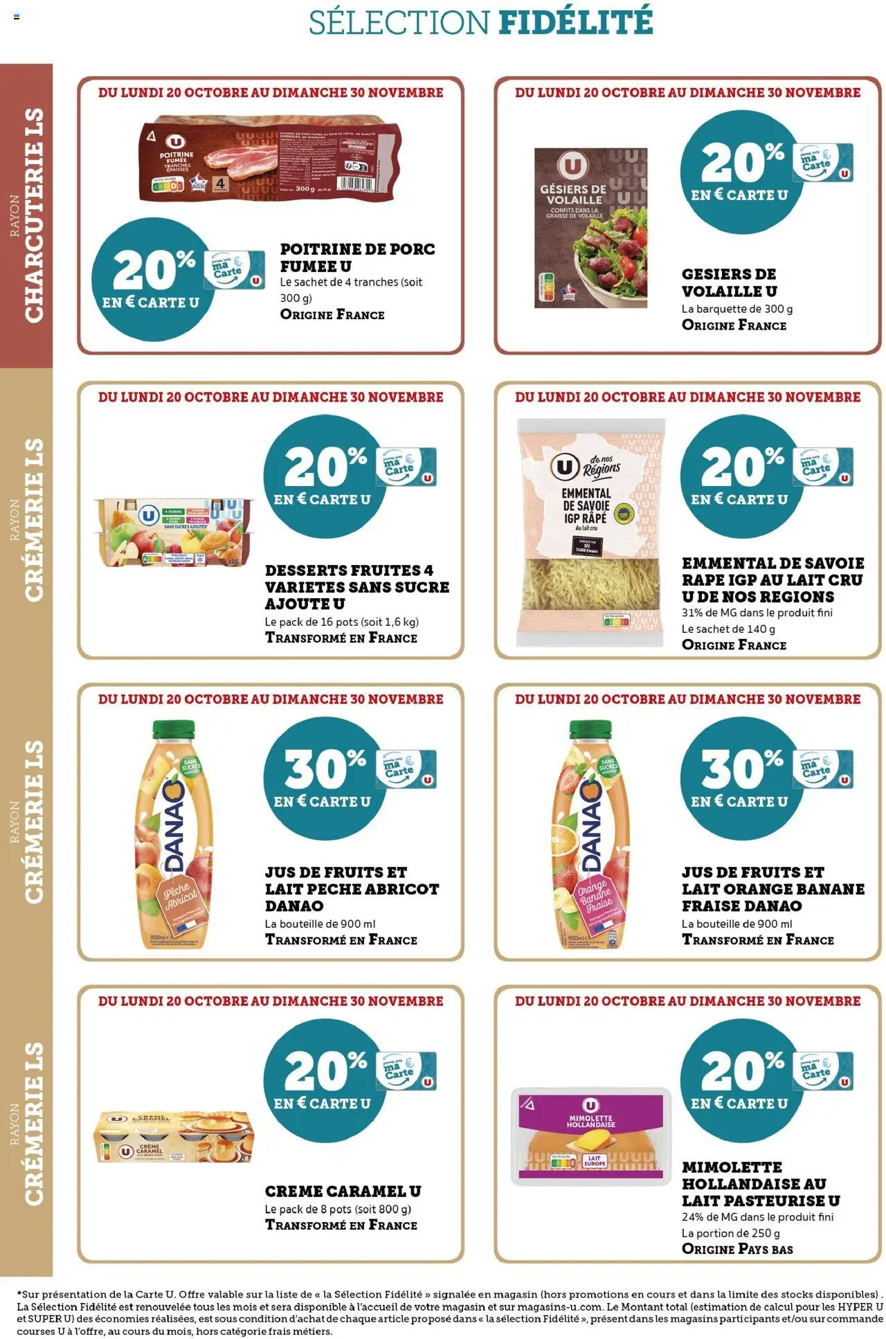 {H1} | Page: 4 | Produits: Sucre, Pêche, Pomme, Lait