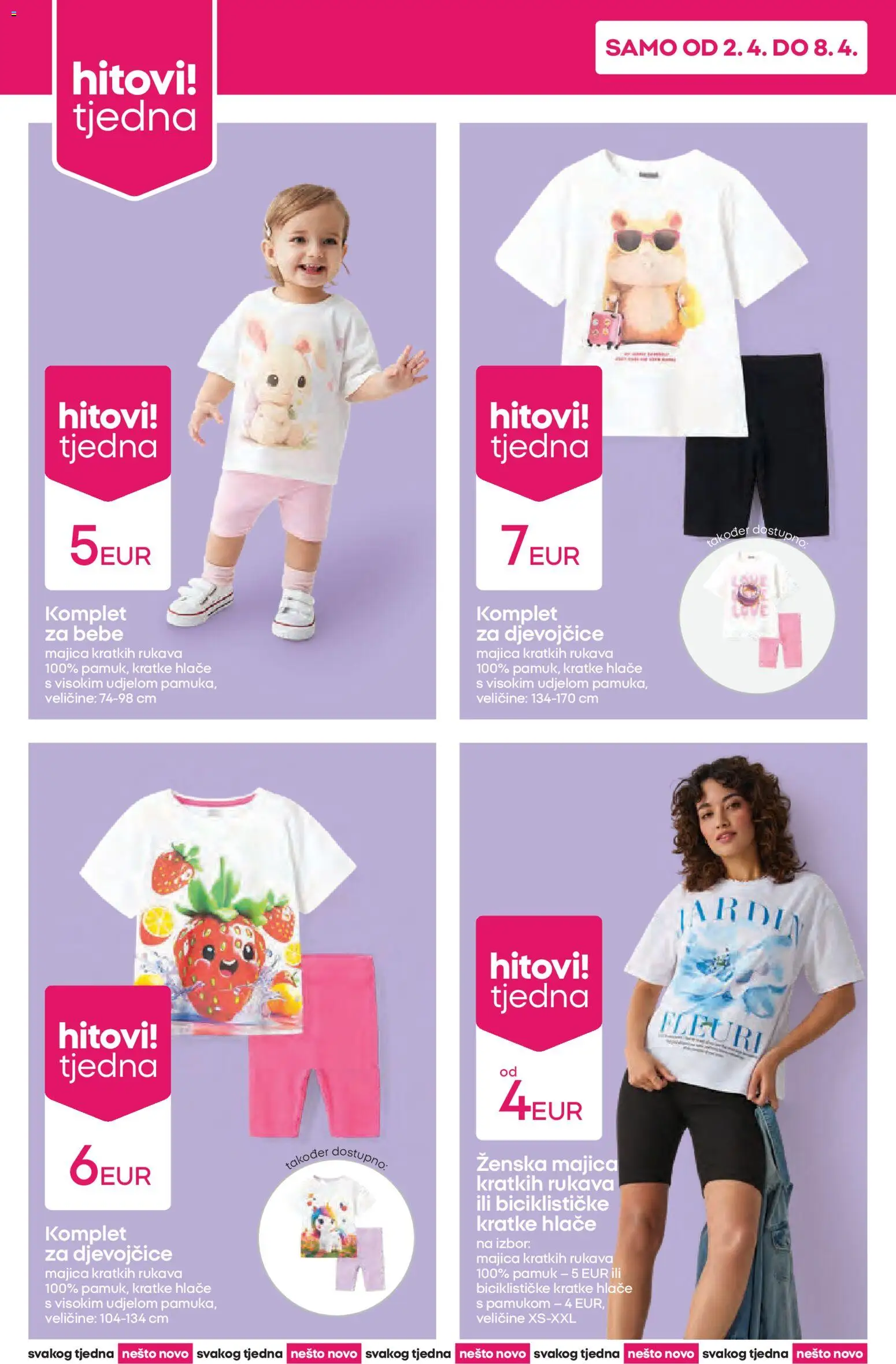 Pepco katalog | vrijedi od 02.04.2026 | Stranica: 2 | Proizvodi: Majica, Hlače, Kratke hlače