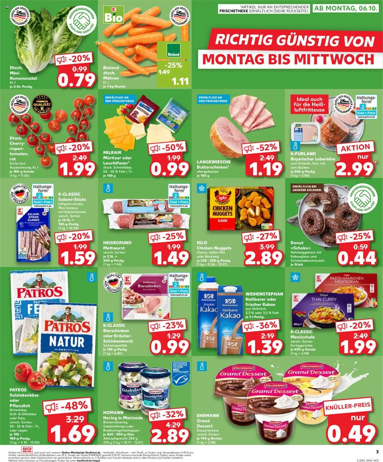 Kaufland prospekt Berlin	 – gültig ab 05.10.2025 | Seite: 3 | Produkte: Grill, Iglo, Fertiggerichte, Salami