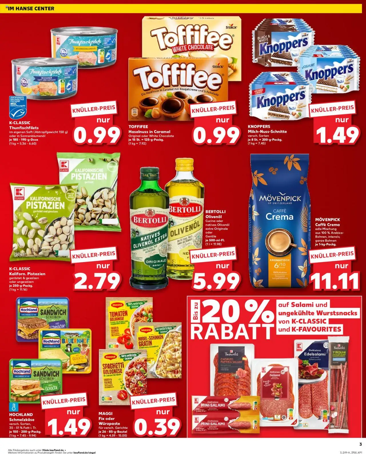 Kaufland - Rostock - gültig ab dem 08.05.2025 | Seite: 3 | Produkte: Maggi, Bertolli olivenol, Toffifee, Maggi fix