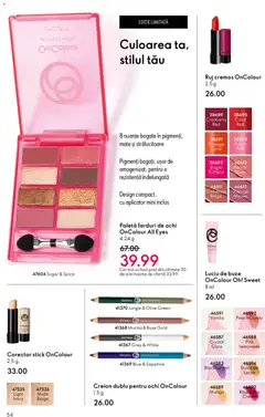 Ofertele Oriflame valabile de la 15.04.2026 | Pagină: 54 | Produse: Ruj, Luciu de buze, Mango