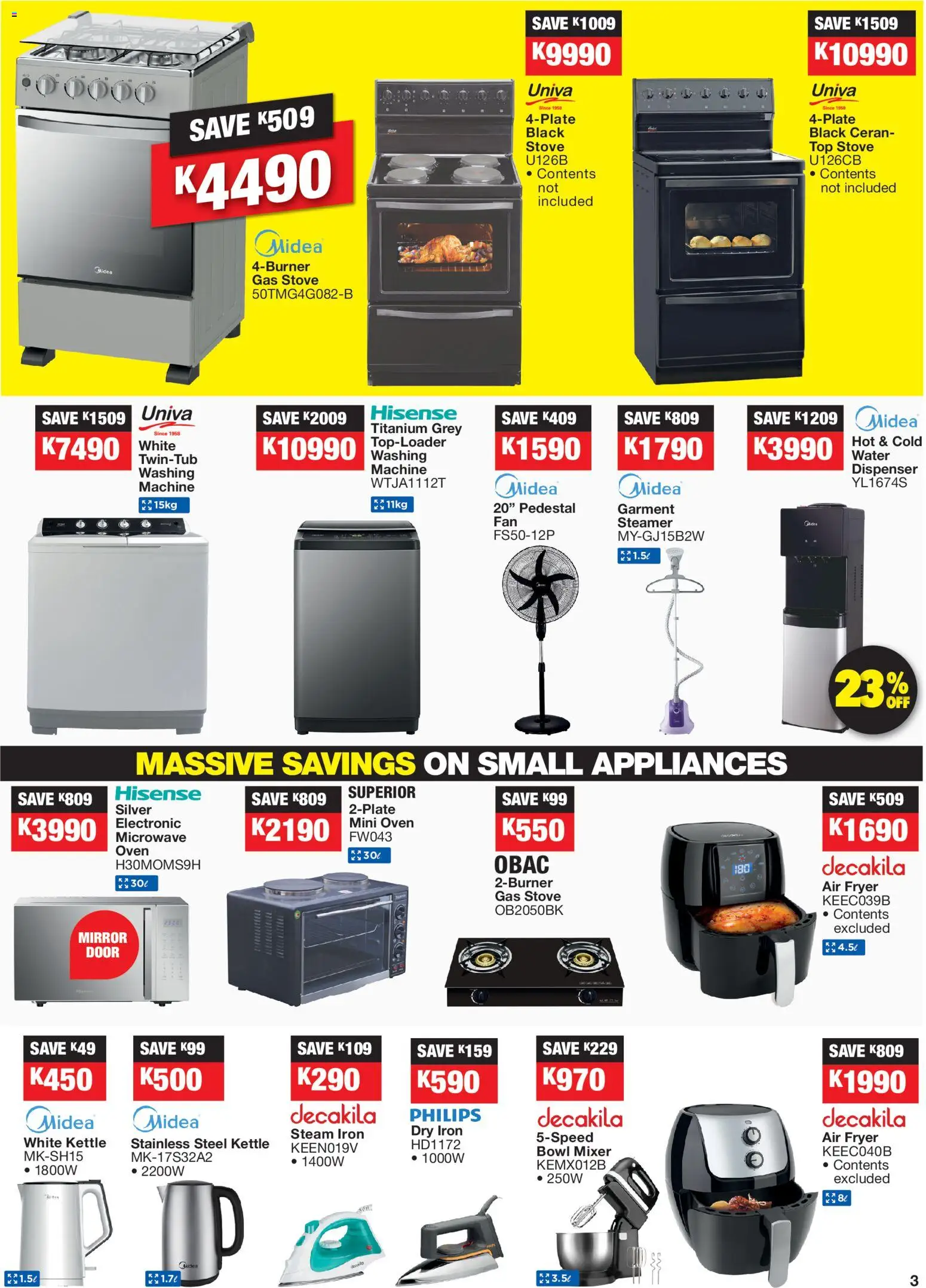 New OK Furniture catalogue – valid from 24.11.2025 | Page: 3 | Products: Oven, Stove, Fryer, Microwave
