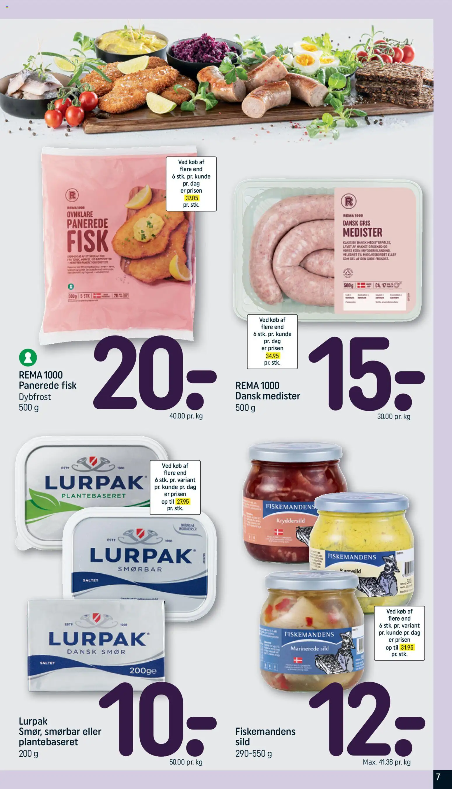 Rema 1000 tilbudsavis – gyldig fra 28.03.2026 | Side: 7 | Produkter: Smør, Fisk, Sild