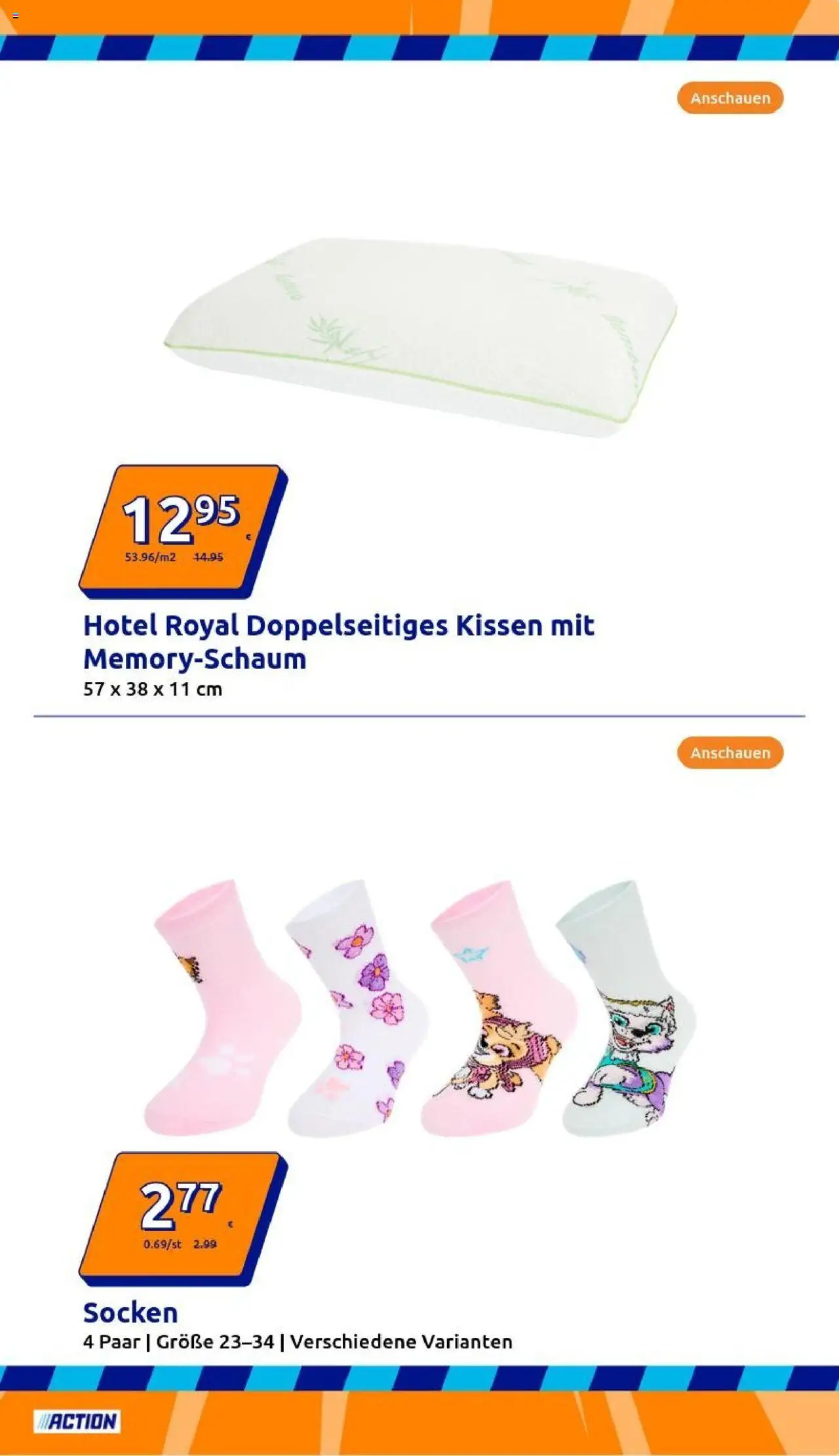 Action Flugblatt gültig ab 17.09.2025 | Seite: 29 | Produkte: Socken, Kissen