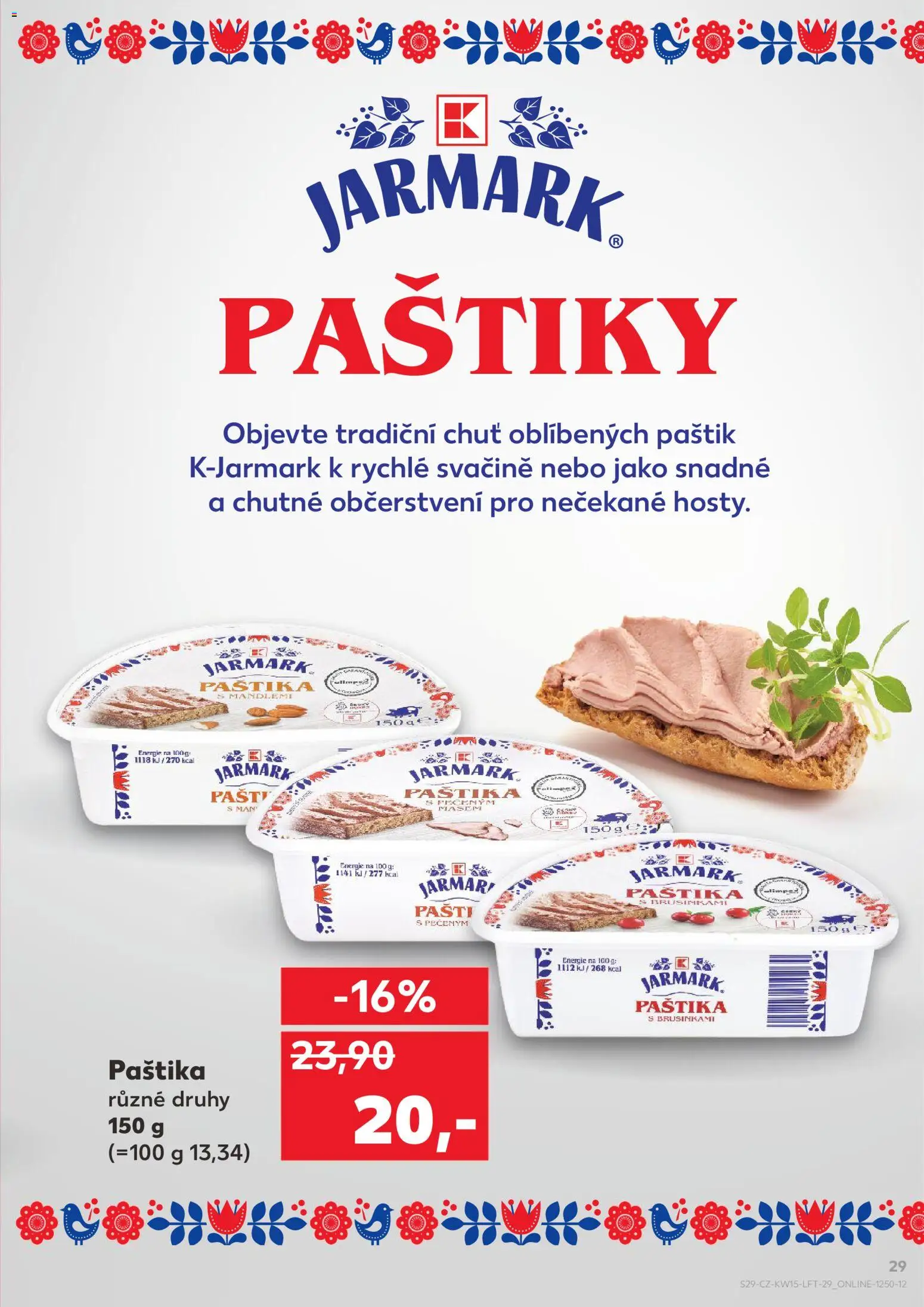 Kaufland leták - Kolín od 08.04.2026 | Strana: 29 | Produkty: Paštika