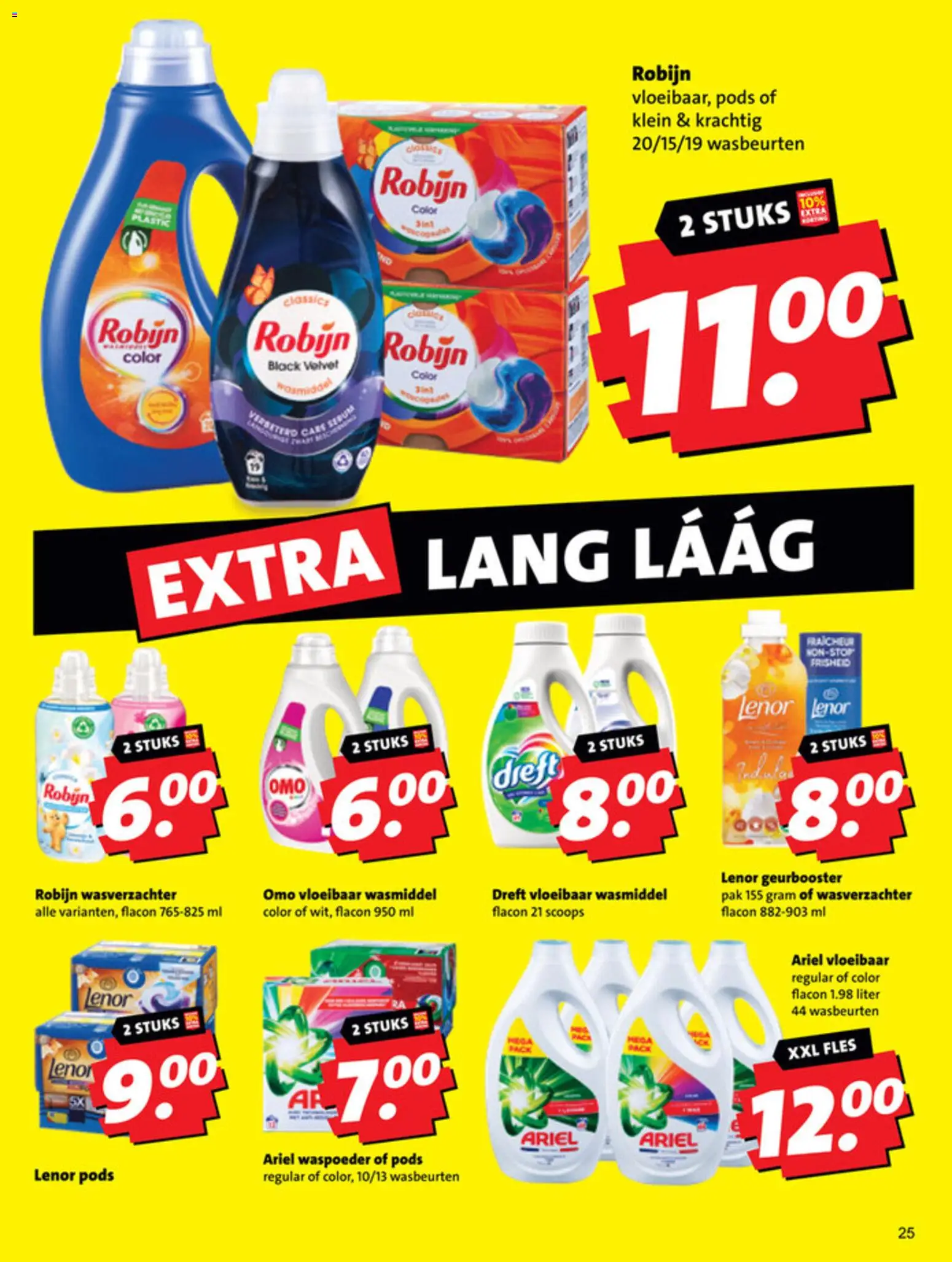 {H1} | Pagina: 25 | Producten: Wasmiddel, Wasverzachter, Robijn, Fles