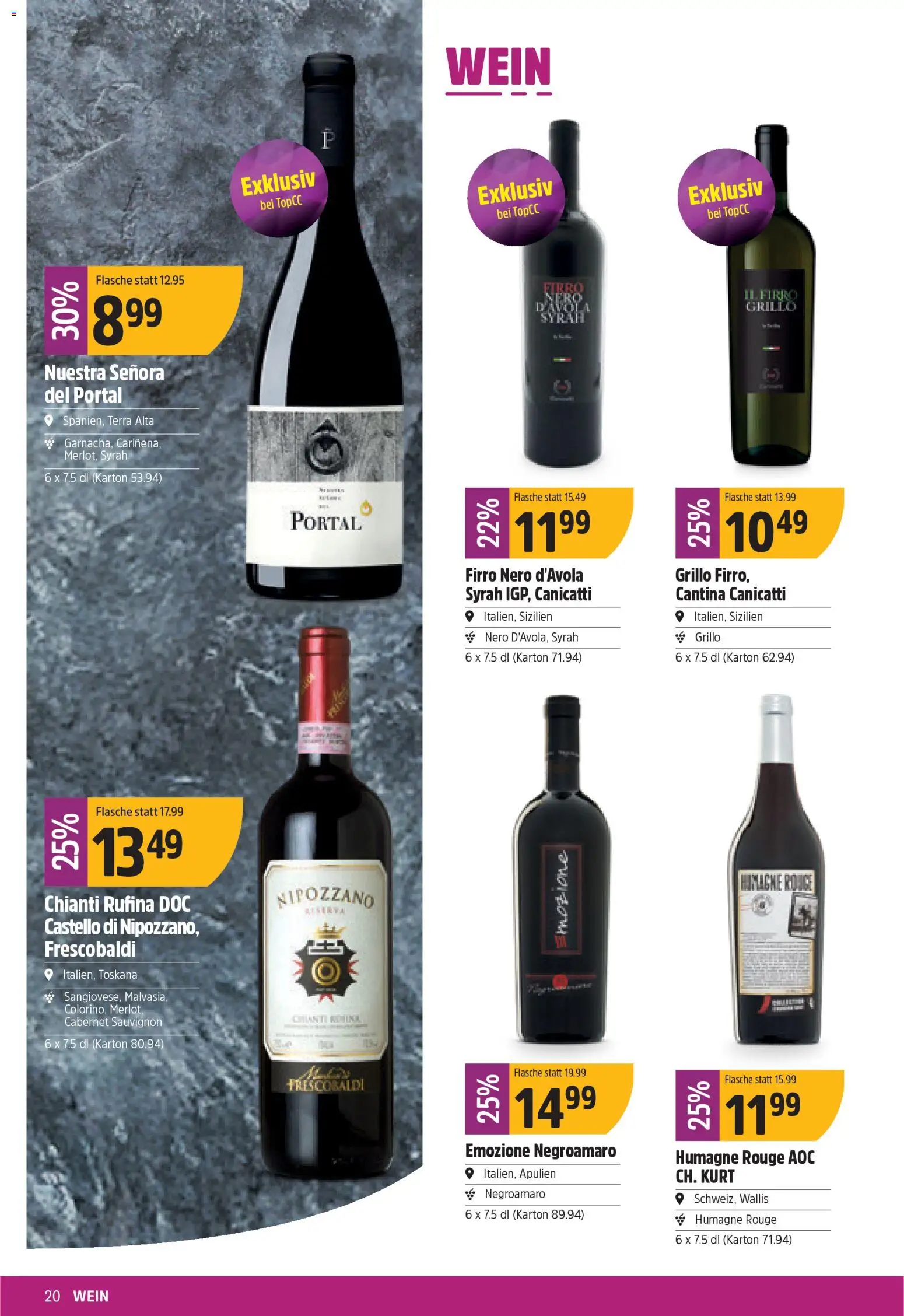 TopCC Aktionen – gültig ab 05.01.2026 | Seite: 20 | Produkte: Rouge, Wein