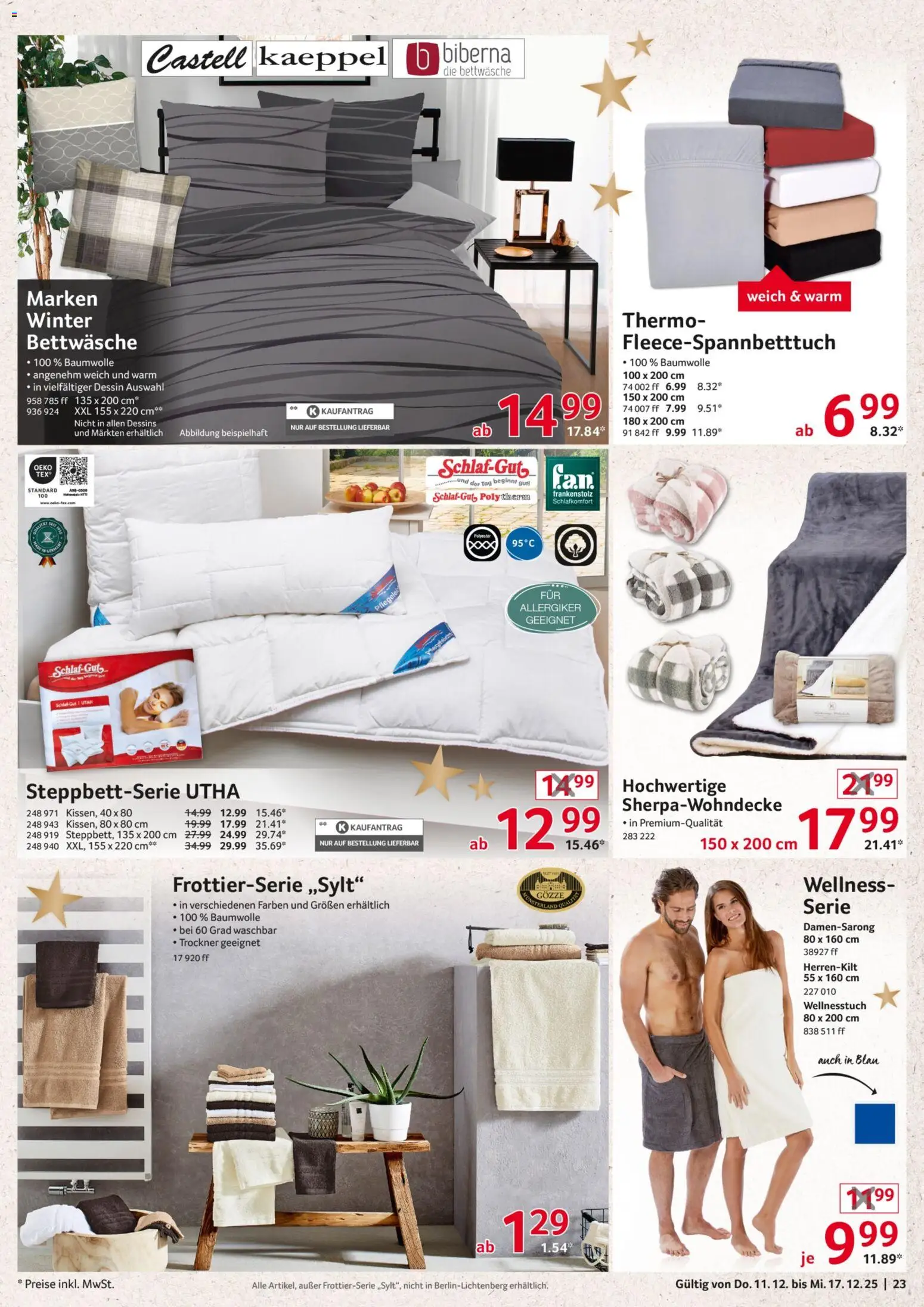 Selgros  Non Food – gültig ab 11.12.2025 | Seite: 23 | Produkte: Trockner, Bettwäsche