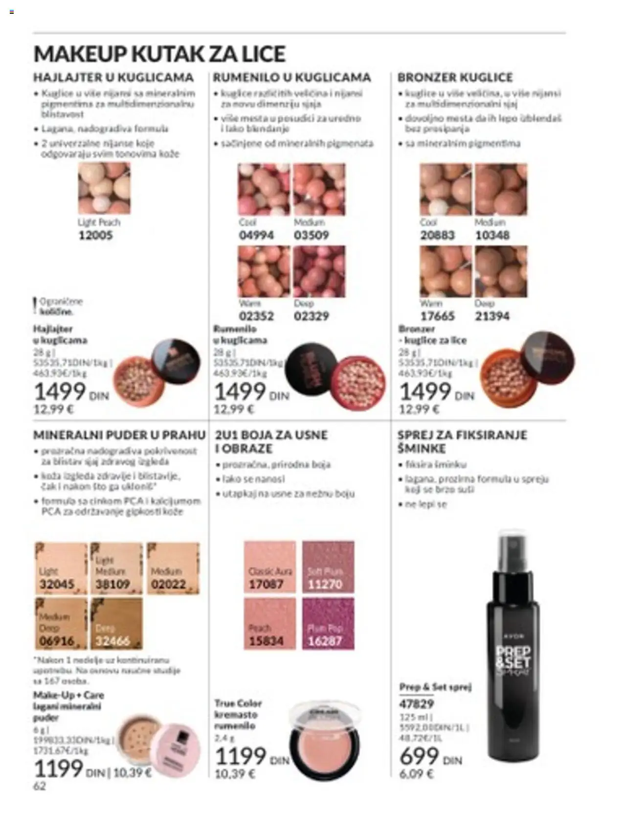 AVON katalog - važi od 01.07.2025 | Strana: 62 | Proizvode: Sto, Puder, Bronzer, Rumenilo