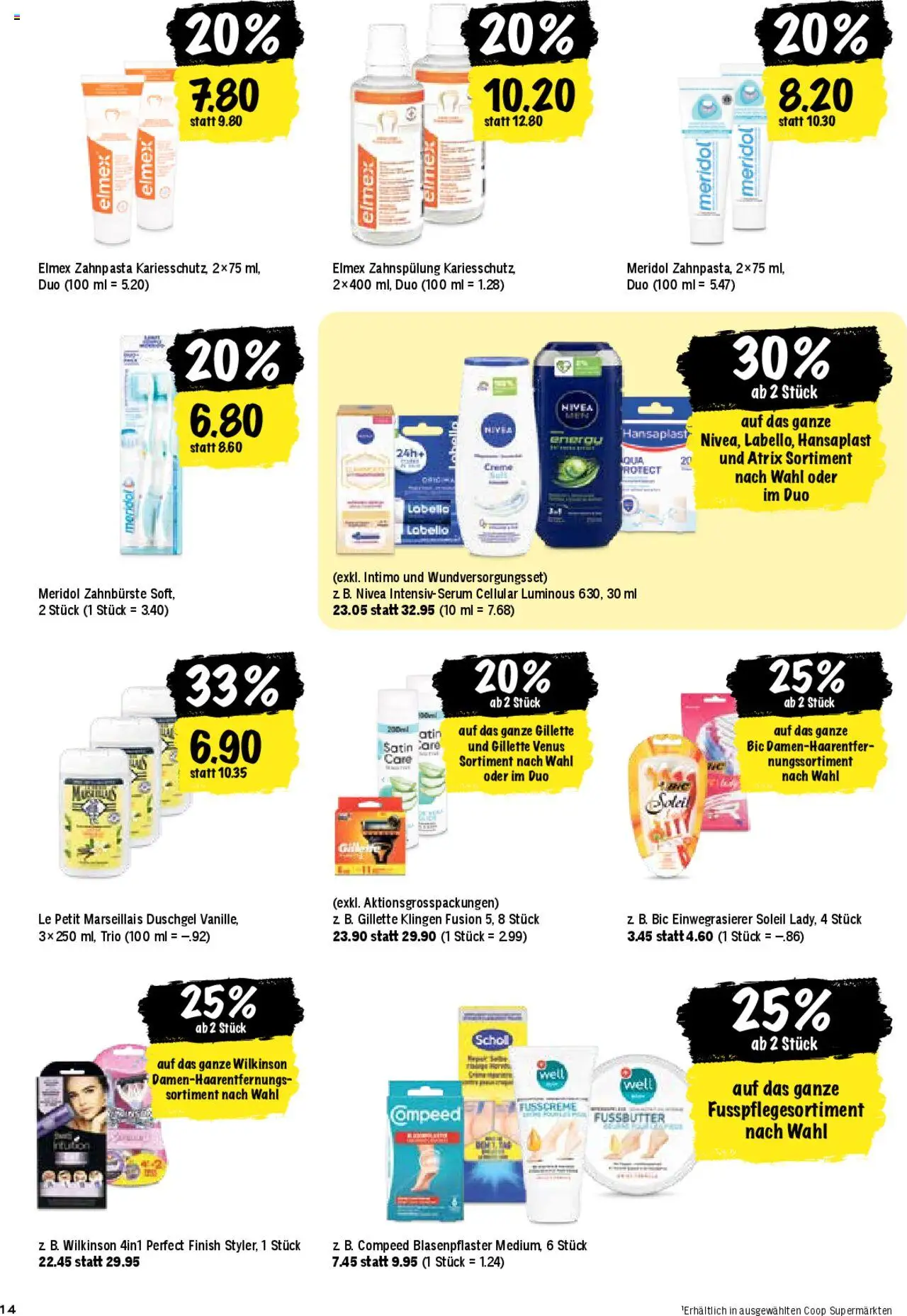 Coop Aktionen ab 26.06.2025 | Seite: 14 | Produkte: Serum, Zahnpasta, Zahnbürste, Creme