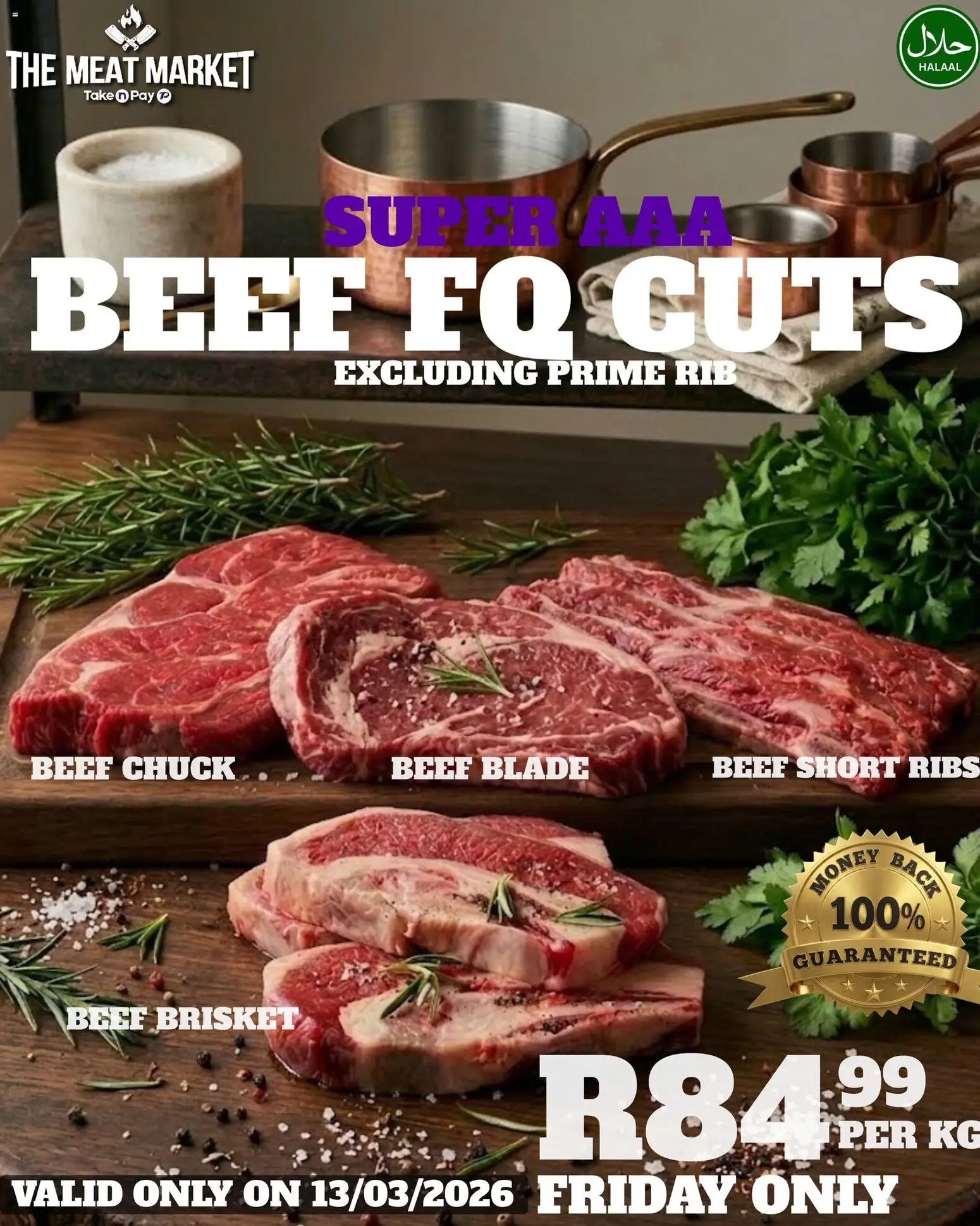 New Take n Pay catalogue – valid from 13.03.2026 | Page: 18 | Products: Ribs, Beef
