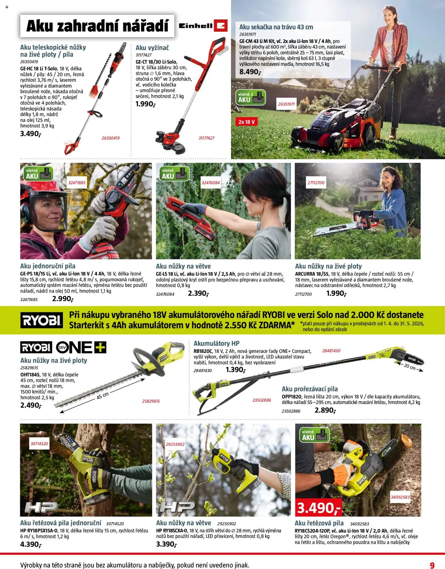 Bauhaus leták od 02.04.2026 | Strana: 9 | Produkty: Nůžky, Aku řetězová pila, Nůžky na větve, Nářadí