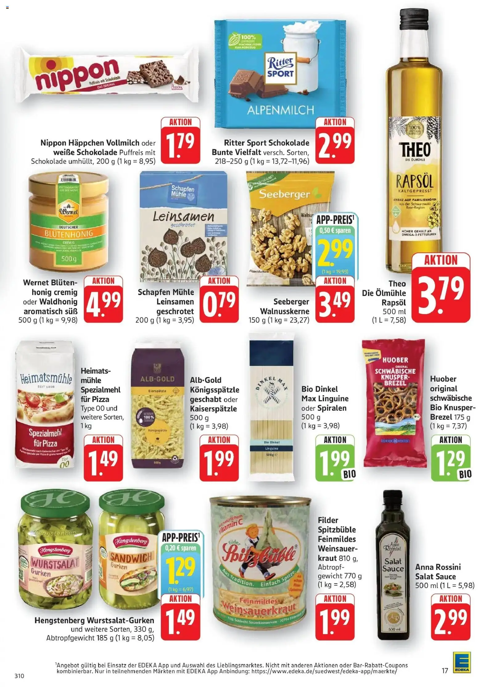 Edeka prospekt Göppingen	 – gültig ab 20.04.2026 | Seite: 17 | Produkte: Gewicht, Schokolade, Pizza, Gurken