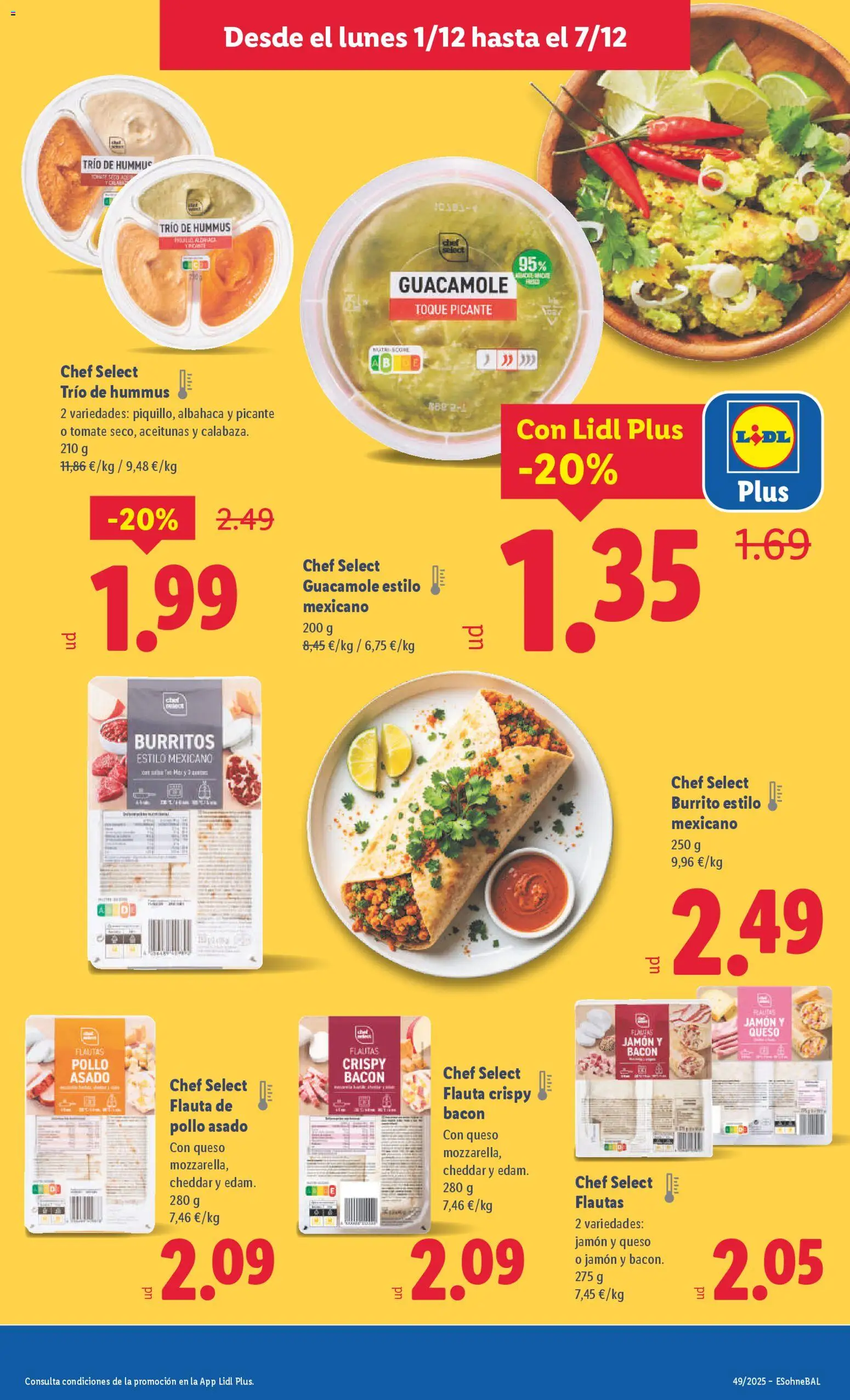 Lidl folleto │ válido desde el 01.12.2025 | Página: 13 | Productos: Πράσινο τσάι, Queso, Jamón, Guacamole