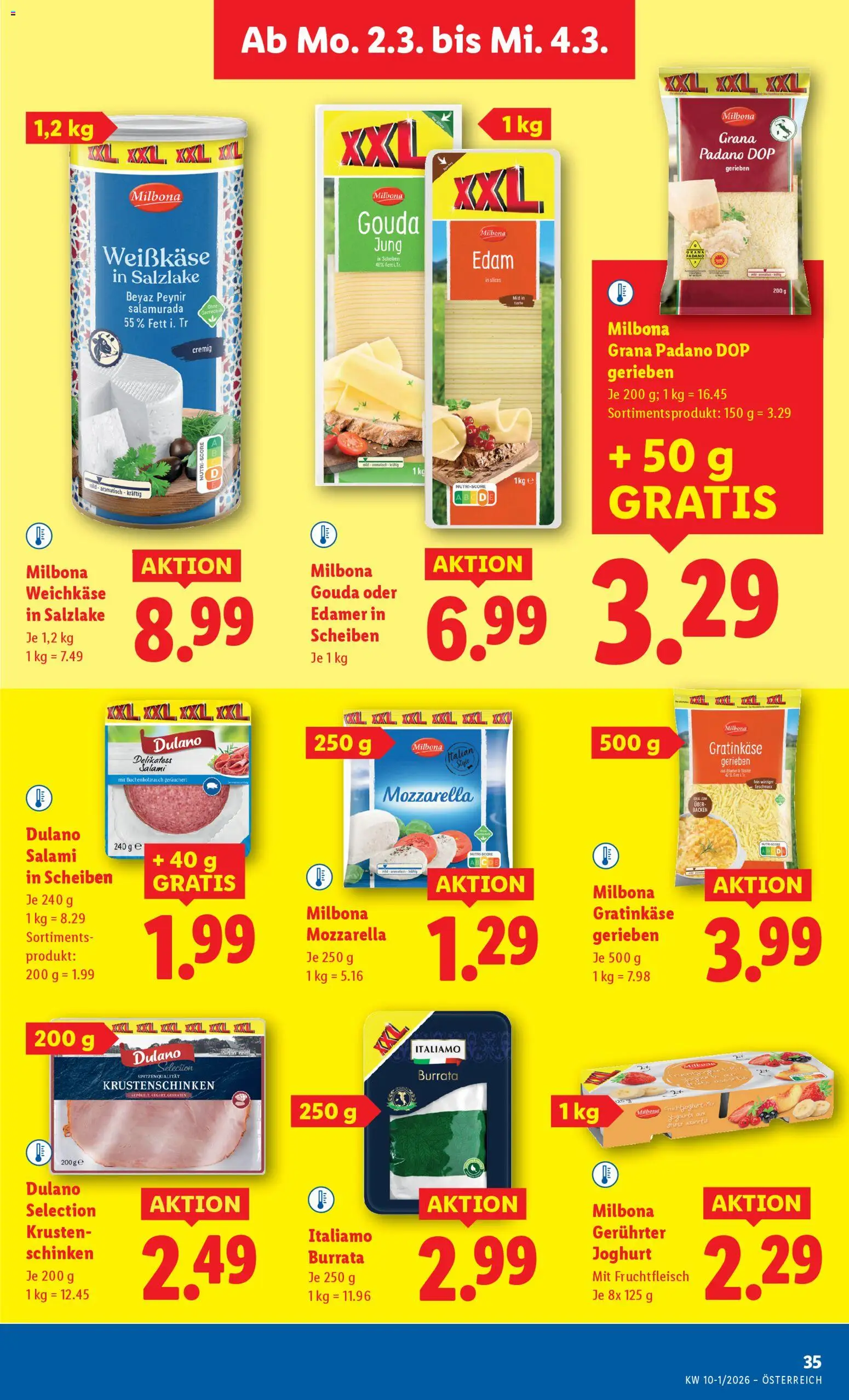 Lidl Flugblatt - Eisenstadt, Ebenfurth, Mattersburg gültig ab 26.02.2026 | Seite: 40 | Produkte: Joghurt, Salami, Schinken