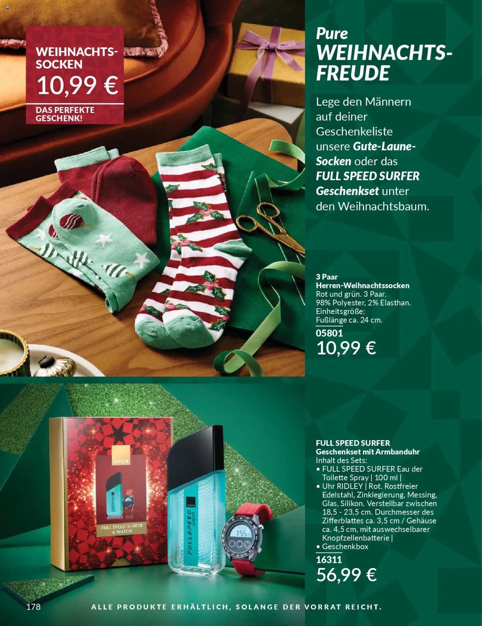 Avon - Black Friday – gültig ab 01.11.2025 | Seite: 180 | Produkte: Toilette, Socken, Uhr