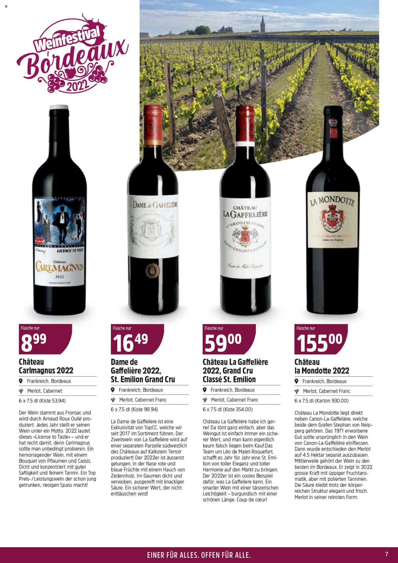 TopCC Aktionen Bordeaux – gültig ab 17.11.2025 | Seite: 7 | Produkte: Merlot, Wein, Früchte, Top