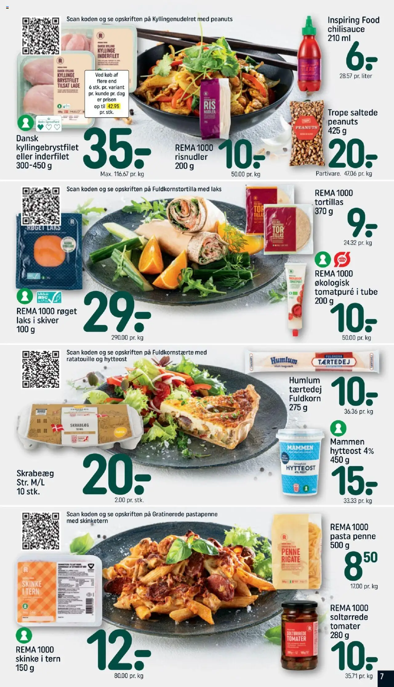 Rema 1000 Tilbudsavis gyldig fra 06.07.2025 | Side: 7 | Produkter: Skinke, Tomater, Hytteost, Peanuts