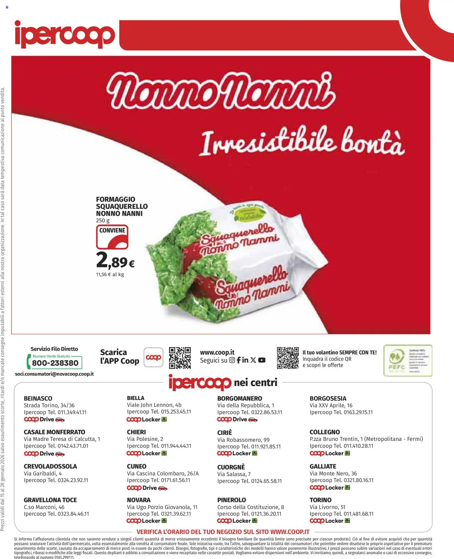 Volantino Ipercoop del 15.01.2026 | Pagina: 34 | Prodotti: Tè, Formaggio, Data