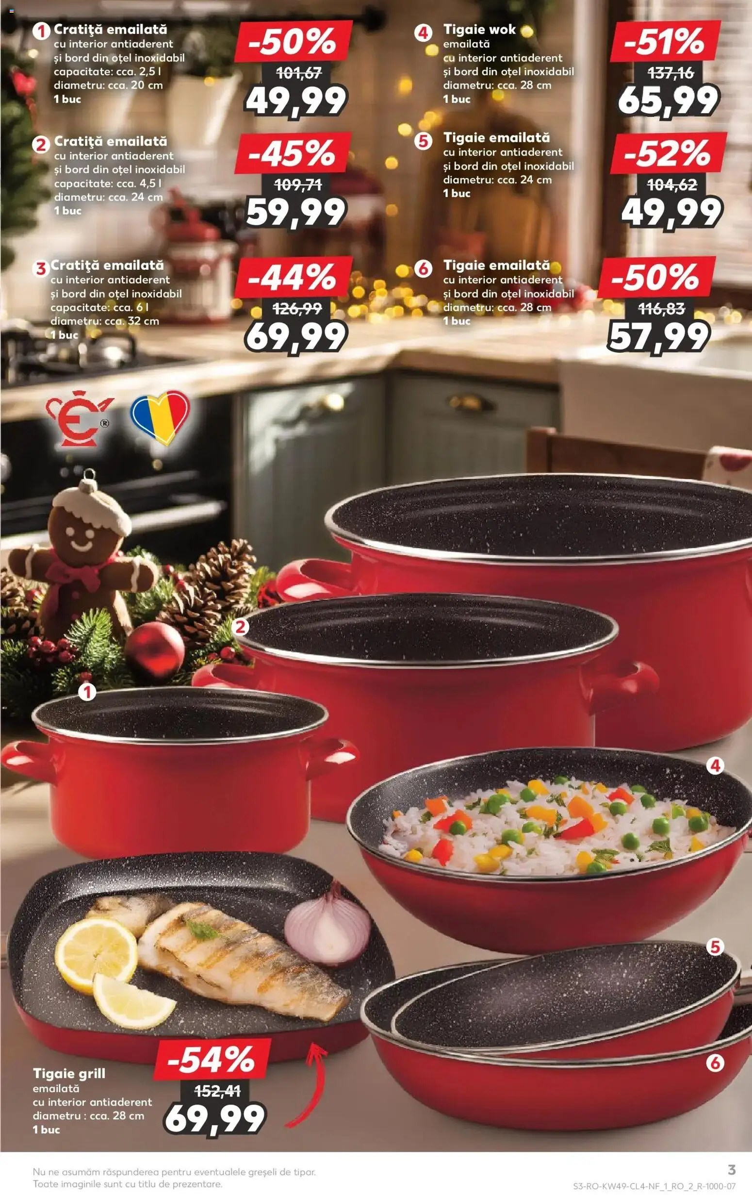 Noul catalog Kaufland – valabil de la 03.12.2025 | Pagină: 3 | Produse: Tigaie, Cratiță, Grill