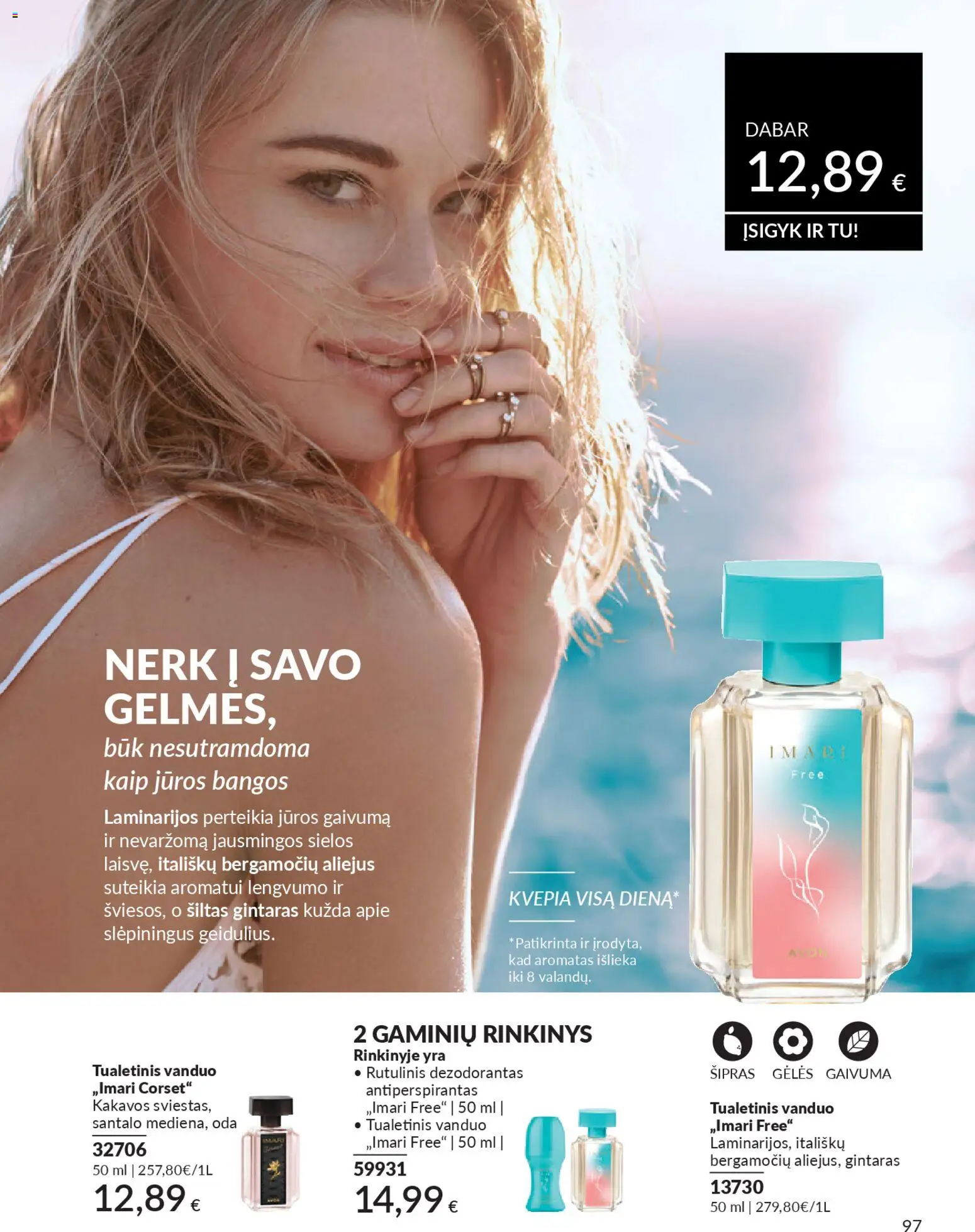 AVON akcijos nuo 01.01.2026 | Puslapis: 97 | Prekių: Rutulinis dezodorantas, Tualetinis vanduo, Dezodorantas, Antiperspirantas