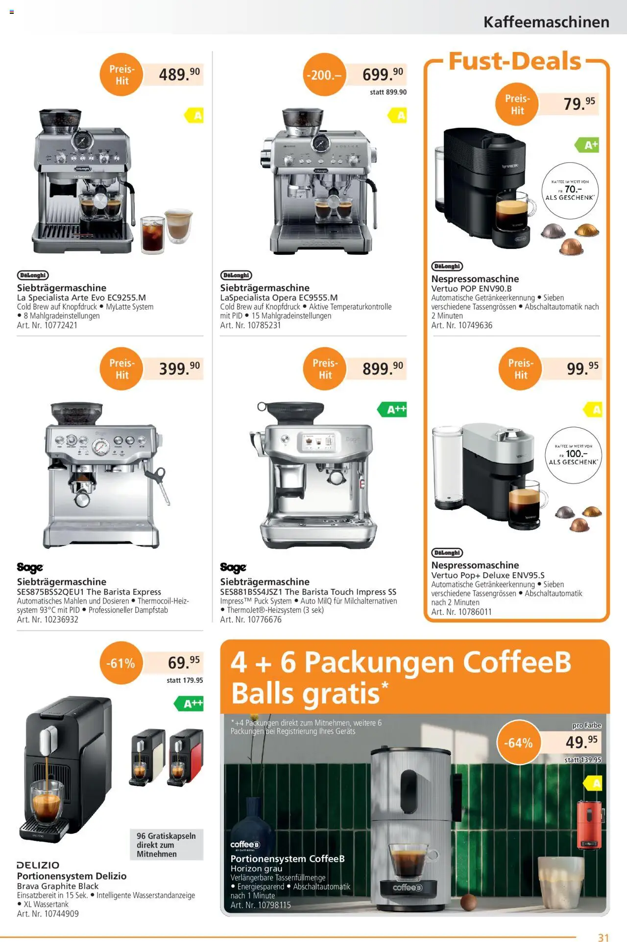 Fust Aktionen ab 25.08.2025 | Seite: 31 | Produkte: Kaffee