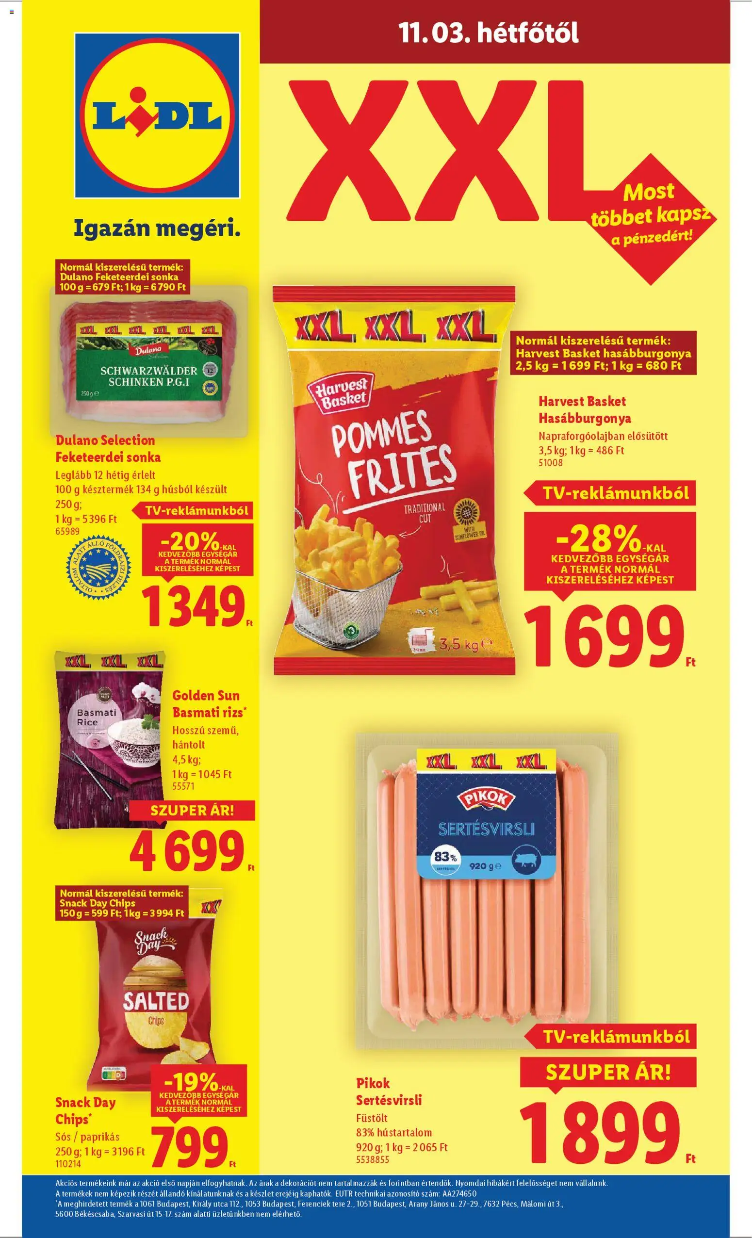 Lidl akciós ujság - amely érvényes a következő dátumtól: 30.10.2025 | Oldal: 66 | Termékek: Chips, Sonka, Hasábburgonya