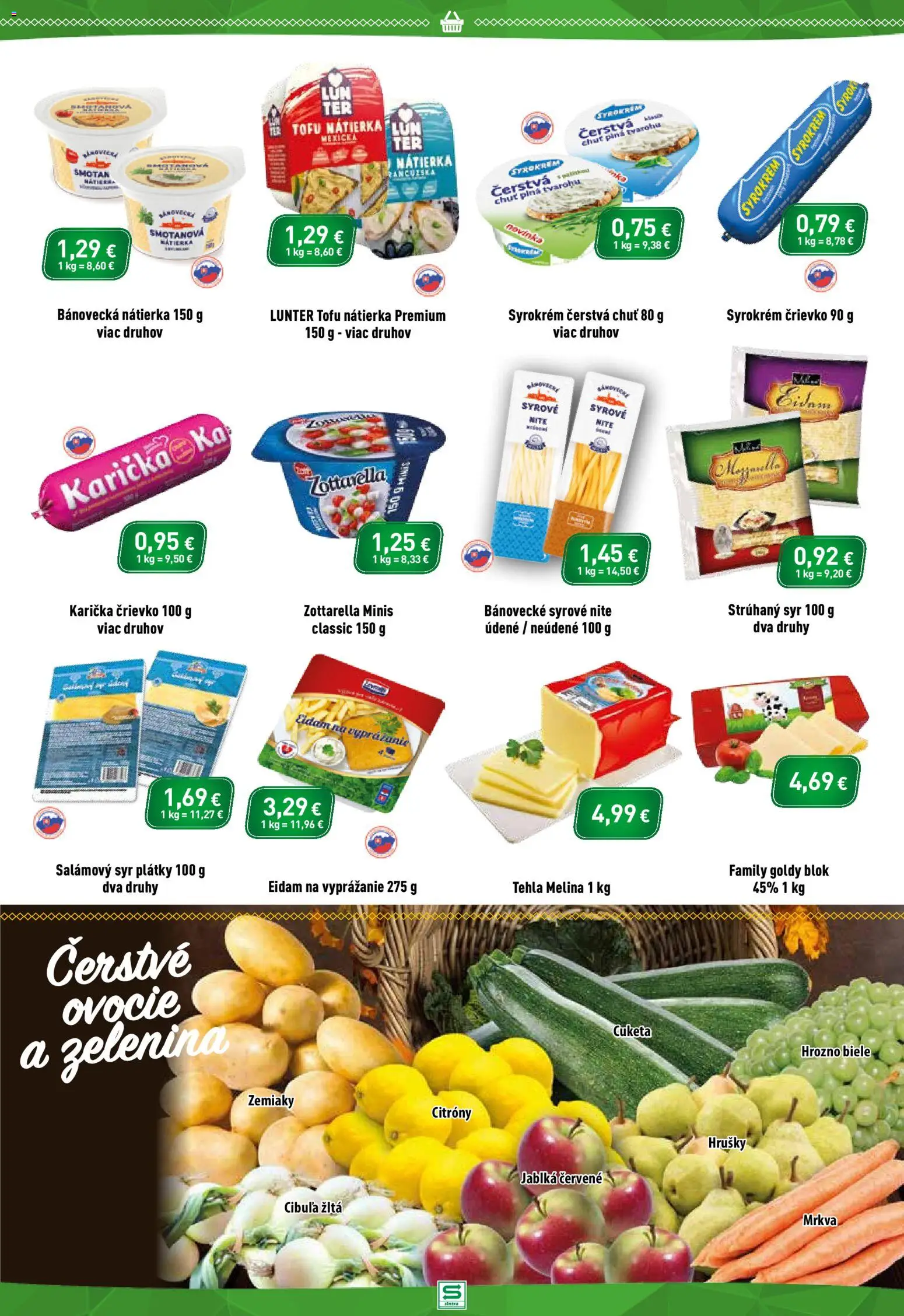 Nové Sintra akcie – leták je platný od 16.04.2026 | Strana: 7 | Produkty: Syr, Jablká, Eidam, Citróny