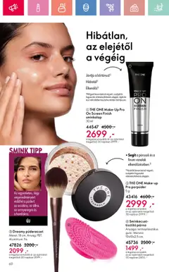Oriflame akciós ujság - amely érvényes a következő dátumtól: 17.08.2025 | Oldal: 60 | Termékek: Púderecset, Párna, Smink, Sminkecset