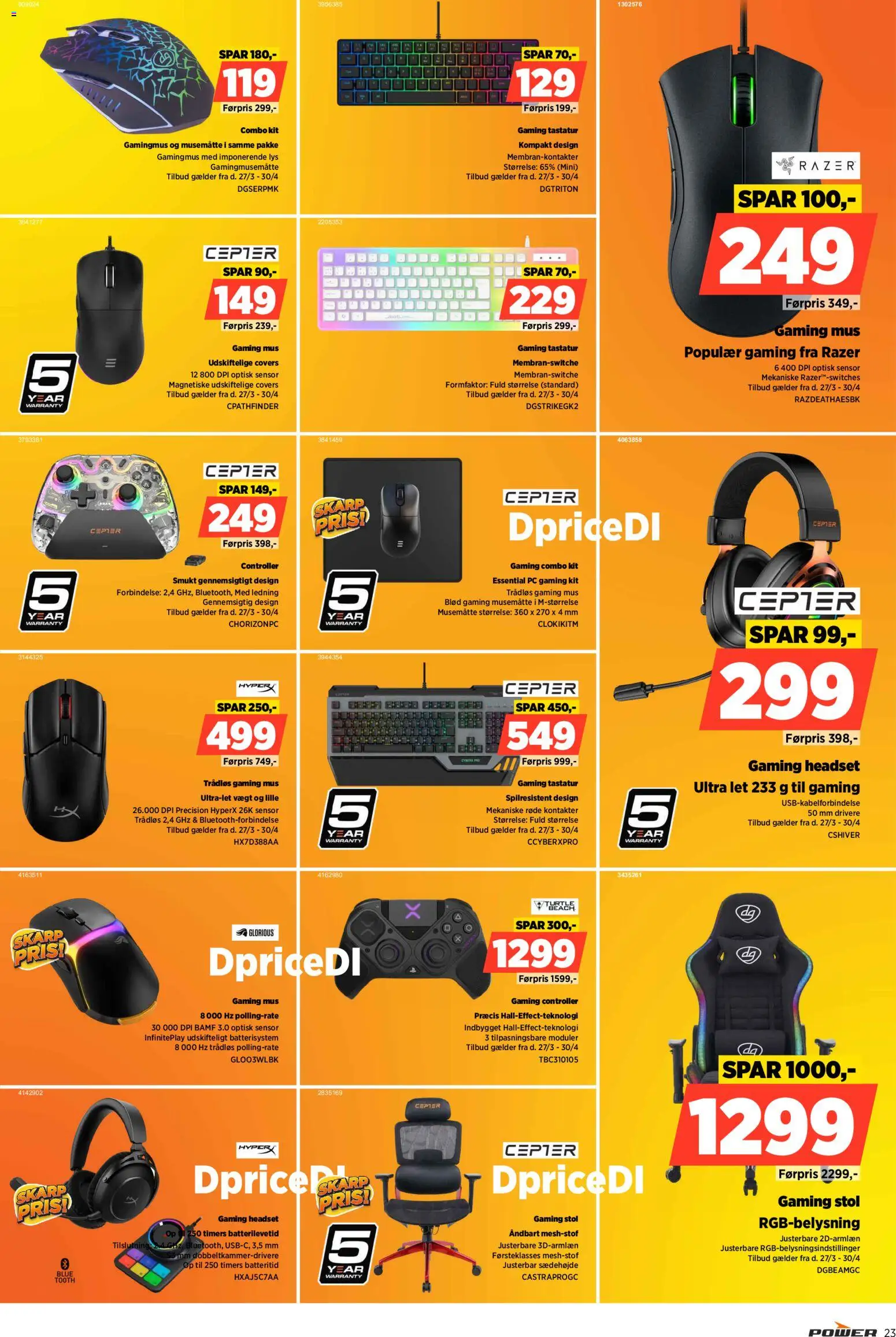 Power tilbudsavis – gyldig fra 24.04.2026 | Side: 23 | Produkter: Stol, PC, Mus, Tastatur