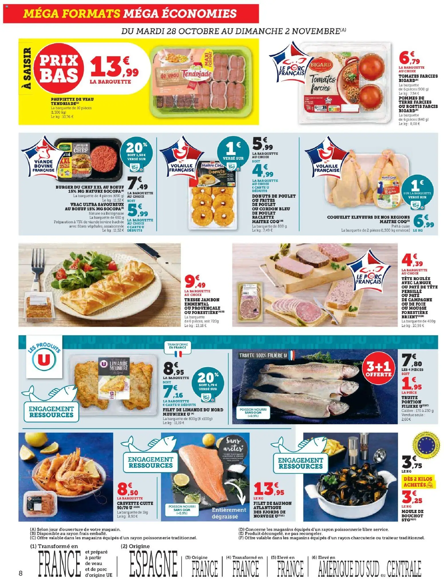 {H1} | Page: 8 | Produits: Crevette cuite, Poissonnerie, Coquelet, Jambon
