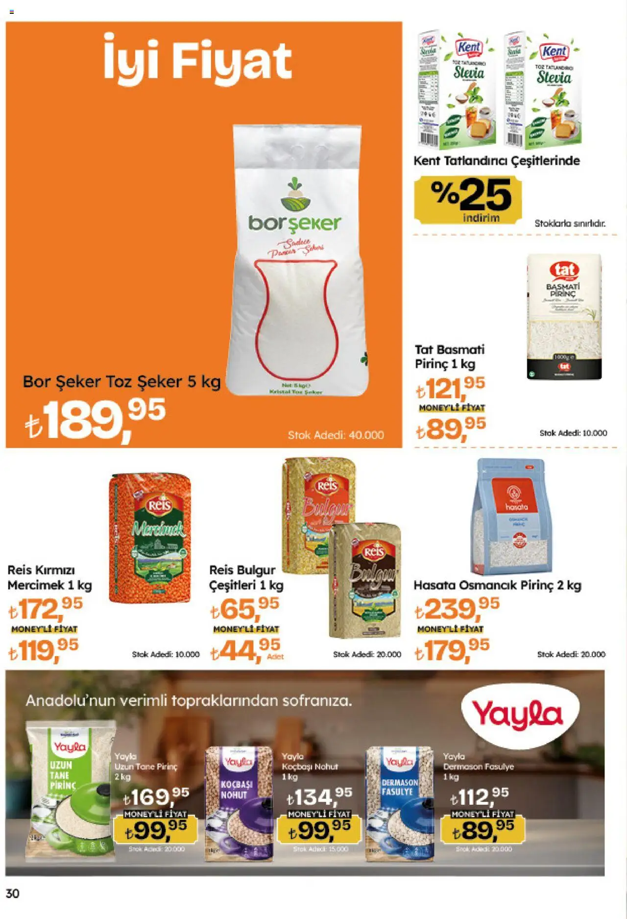 Migros Katalog - Migroskop - 25.09.2025 tarihinden itibaren geçerlidir | Sayfa: 30 | Ürünler: Fasulye, Ravioli, Pirinç, Toz şeker