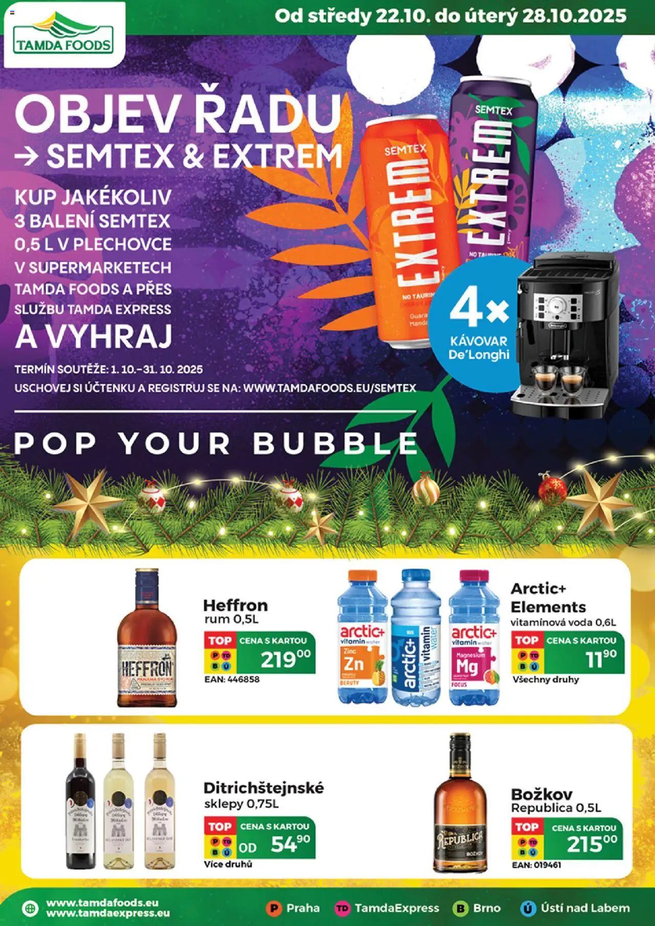 Tamda Foods leták od 22.10.2025 | Strana: 1 | Produkty: Rum, Božkov Republica, Heffron, Republica