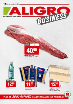 Aligro aktionen Business Chavannes, Matran, Genève, Sion ab 20.04.2026 gültig