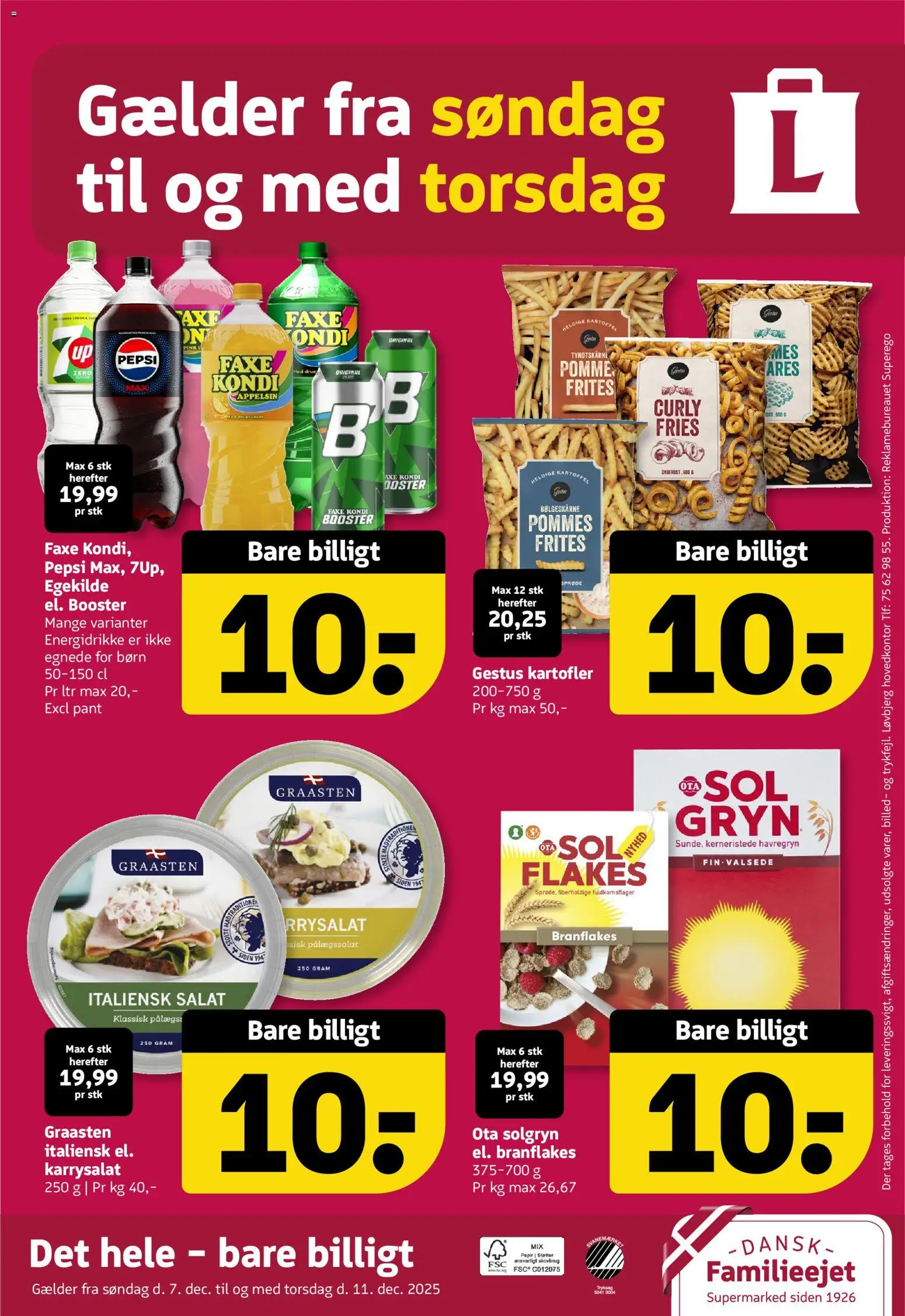 Løvbjerg tilbudsavis – gyldig fra 05.12.2025 | Side: 33 | Produkter: Kartofler, Energidrikke, Italiensk salat, Karrysalat