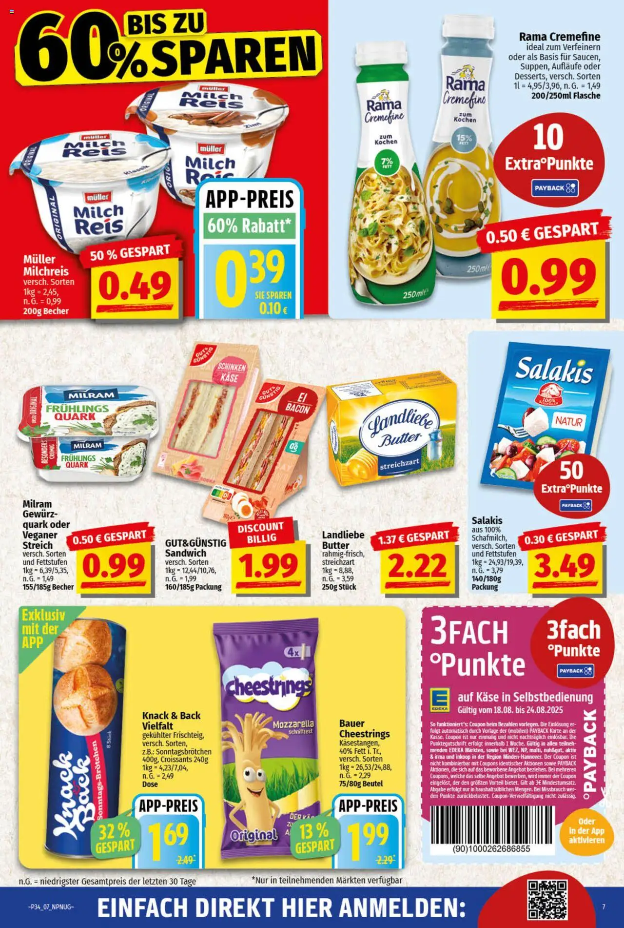NP Discount Prospekt 	 - gültig ab dem 18.08.2025 | Seite: 7 | Produkte: Kocher, Milch, Butter, Milram