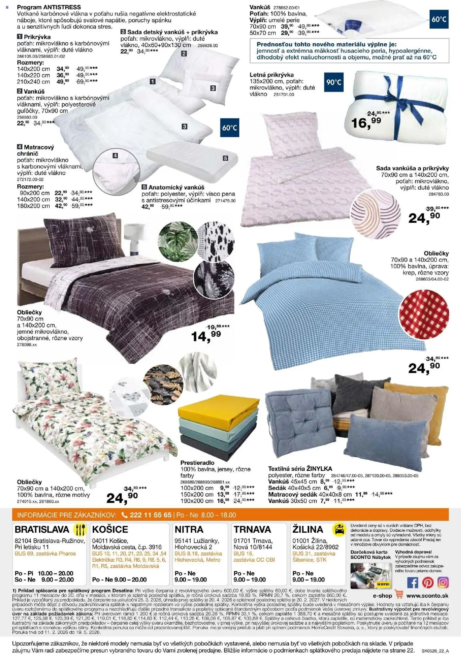 Nové Sconto nábytok akcie – leták je platný od 25.03.2026 | Strana: 22 | Produkty: Nábytok, Obliečky, Vankúš, Prikrývka