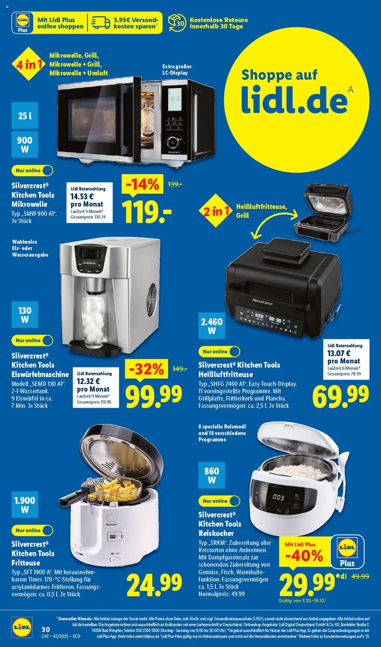 Lidl - Prospekt – gültig ab 13.10.2025 | Seite: 6 | Produkte: Bad, Heißluftfritteuse, Eis, Telefon