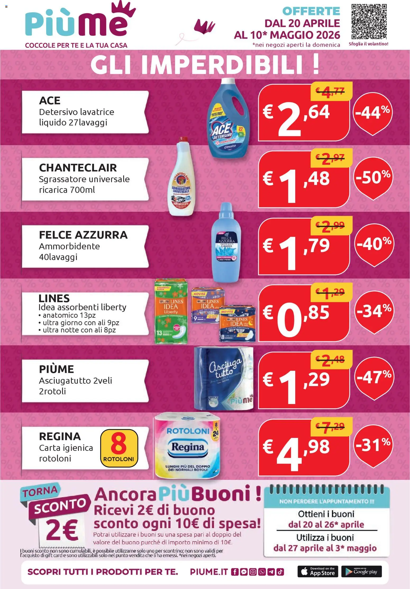 Volantino IperSoap del 20.04.2026 | Pagina: 1 | Prodotti: Ammorbidente, Sgrassatore, Lavatrice, The
