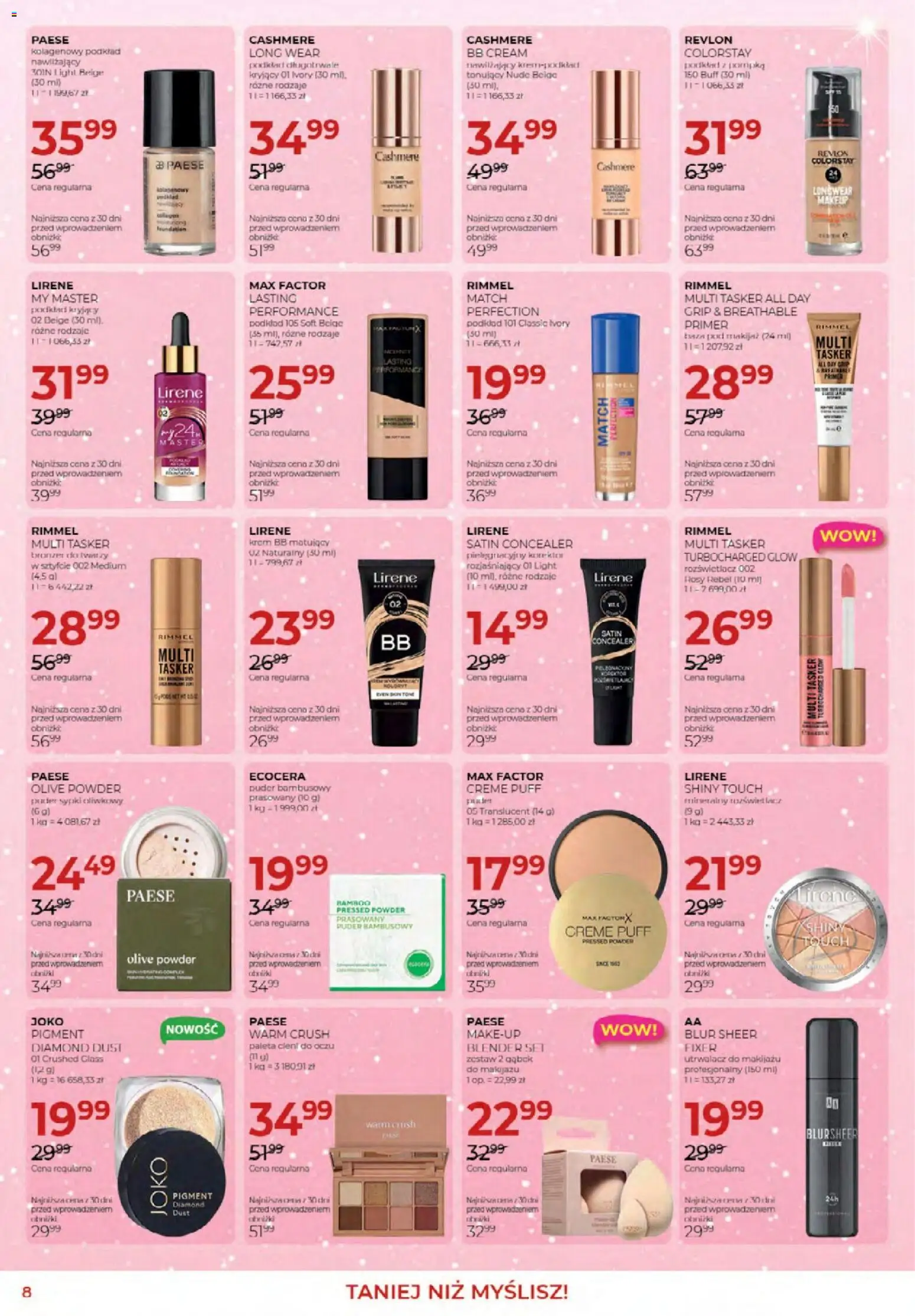 Jawa Gazetka od 04.12.2025 | Strona: 8 | Produkty: Makijaż, Puder, krem BB, Krem