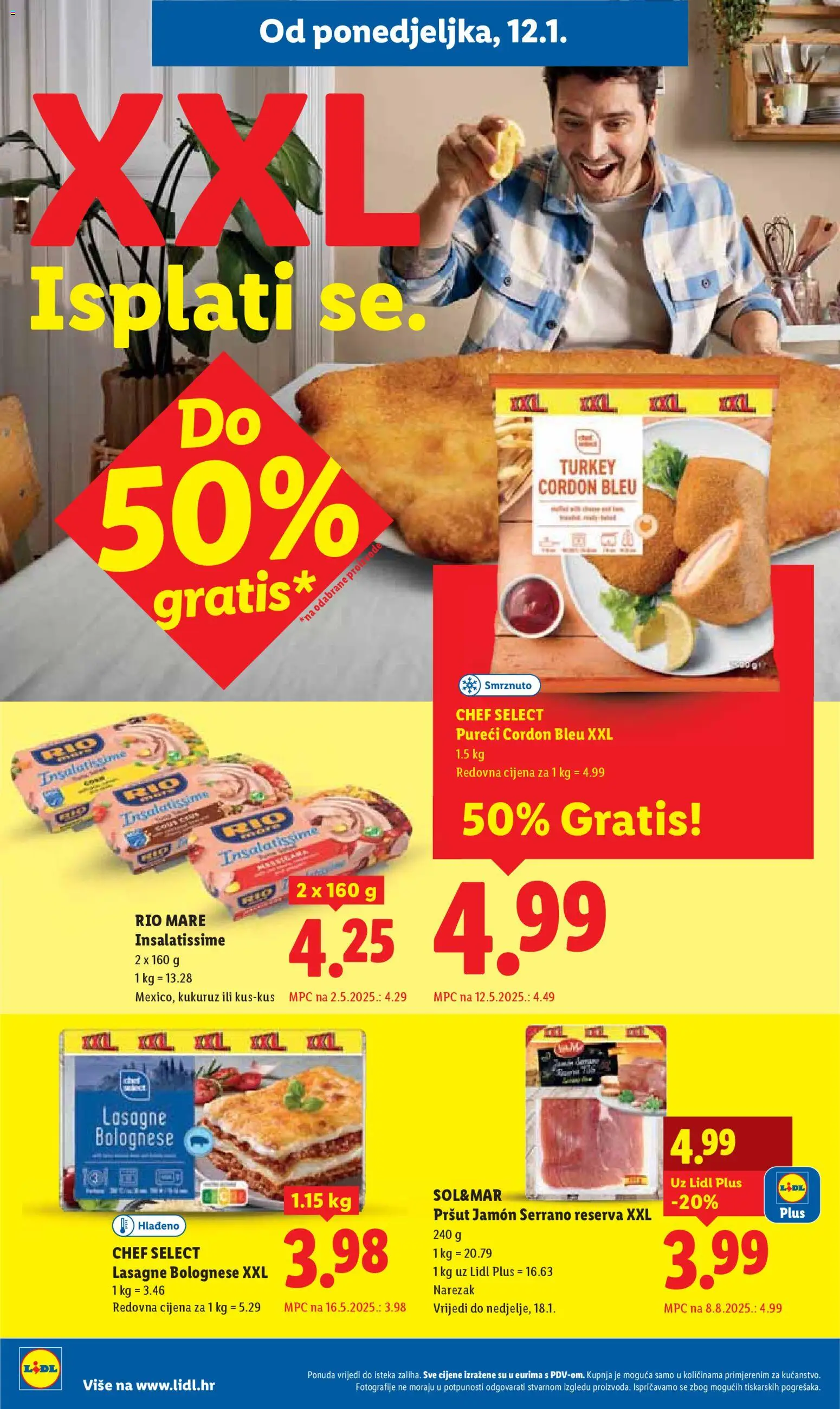Lidl katalog | vrijedi od 12.01.2026 | Stranica: 10 | Proizvodi: Rio Mare, Kukuruz, Pršut, Narezak